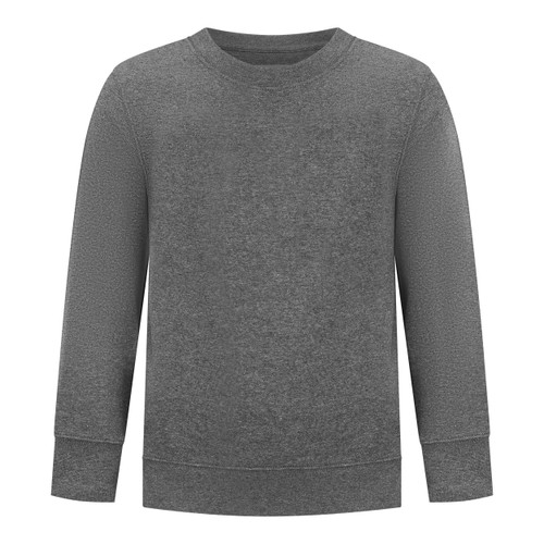 EVERYDAY KIDS Girls’ Fleece Charcoal Gray Crewneck Sweatshirt