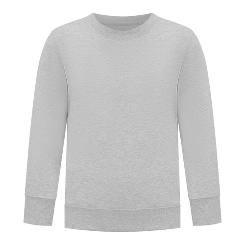 EVERYDAY KIDS Girls’ Fleece Heather Gray Crewneck Sweatshirt