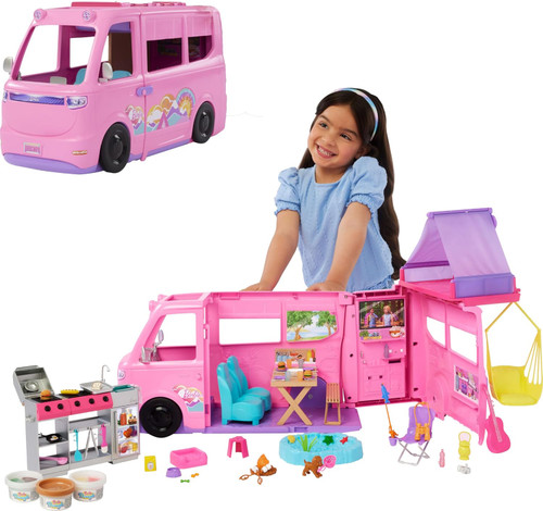 Barbie Dream Camper Playset with Roof Tent