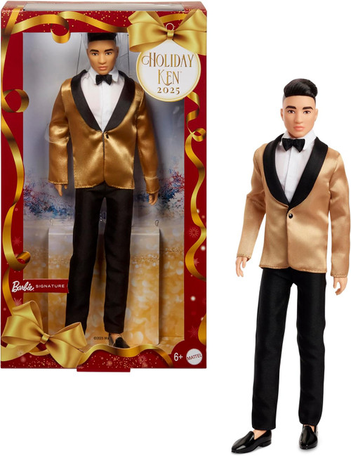 Barbie Signature 2025 Holiday Ken Collectible Fashion Doll with Black Hair