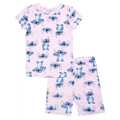 Lilo & Stitch Girls "Stitch Wink" 2-Piece Pajama Top & Pajama Shorts Set