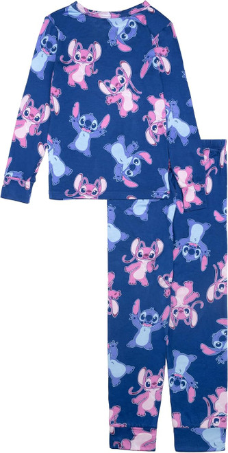 Disney Lilo & Stitch Toddler Girls 2-Piece Pajama Set – Long Sleeve Top and Matching Pants
