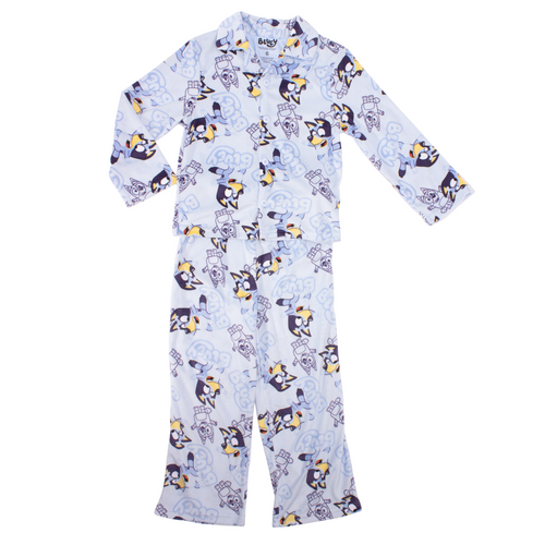 Bluey Toddler Boys Button-Up 2-Piece Pajama Set