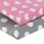 EVERYDAY KIDS 2 Pack Cotton Jersey Knit Changing Pad Cover - Hearts/Dots