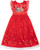 Disney Princess Girls Red Nightgown Sleepwear with Tulle Overlay