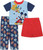 Disney Mickey Mouse Boys 3 Piece Pajama Set - Short Sleeve Shirt, Pants and Shorts