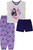 Disney Descendants Girls 3 Piece Pajama Set Sleeveless Top Pants and Shorts