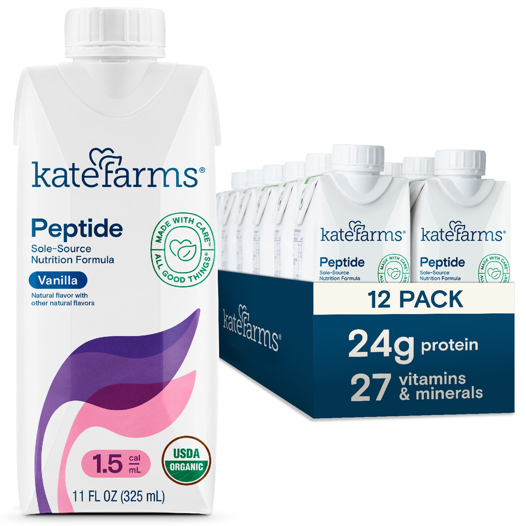 Kate farms peptide 1 5 closed system tube feeding formula 1000 ml