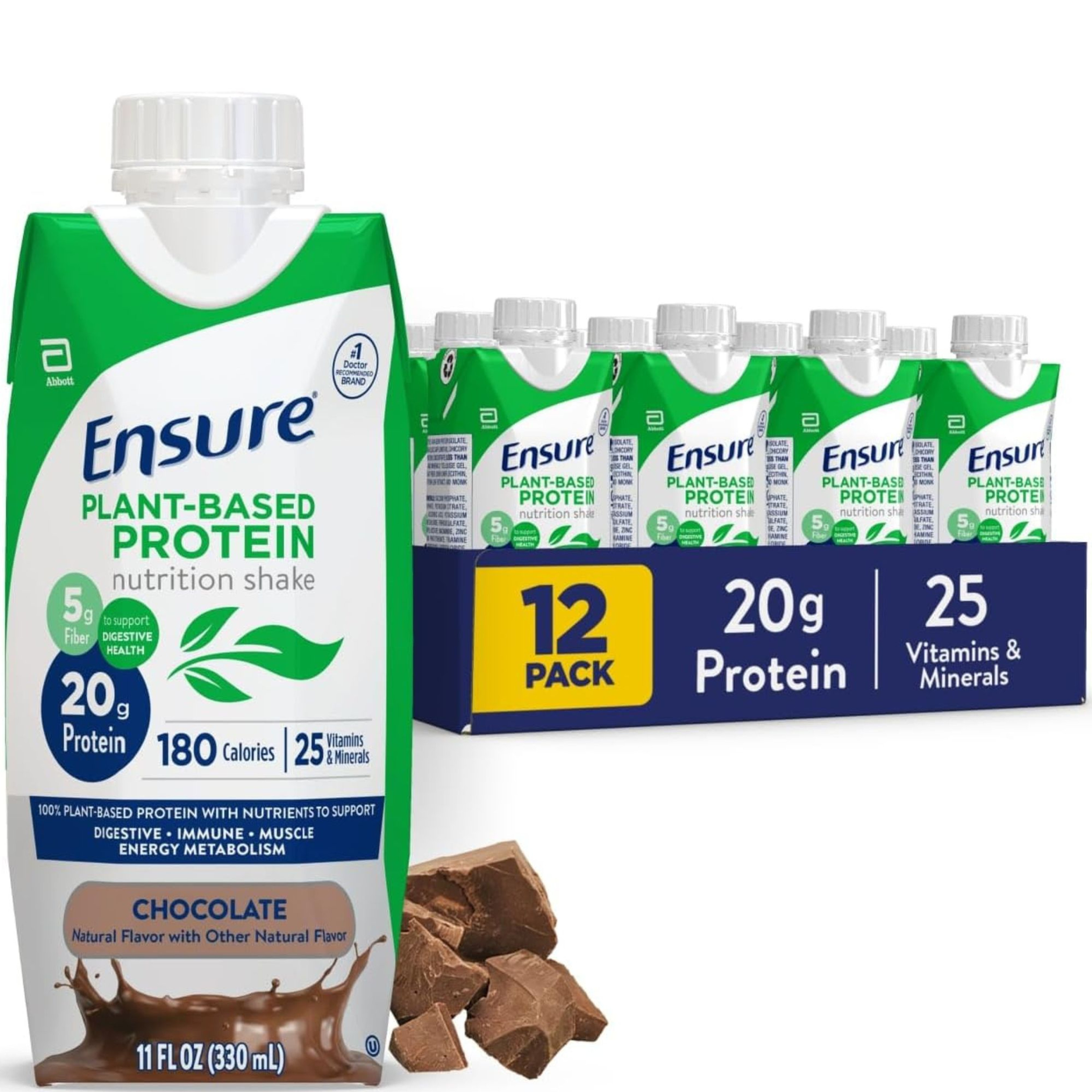 Ensure Plant-Based Protein Nutritional Shake, Carton