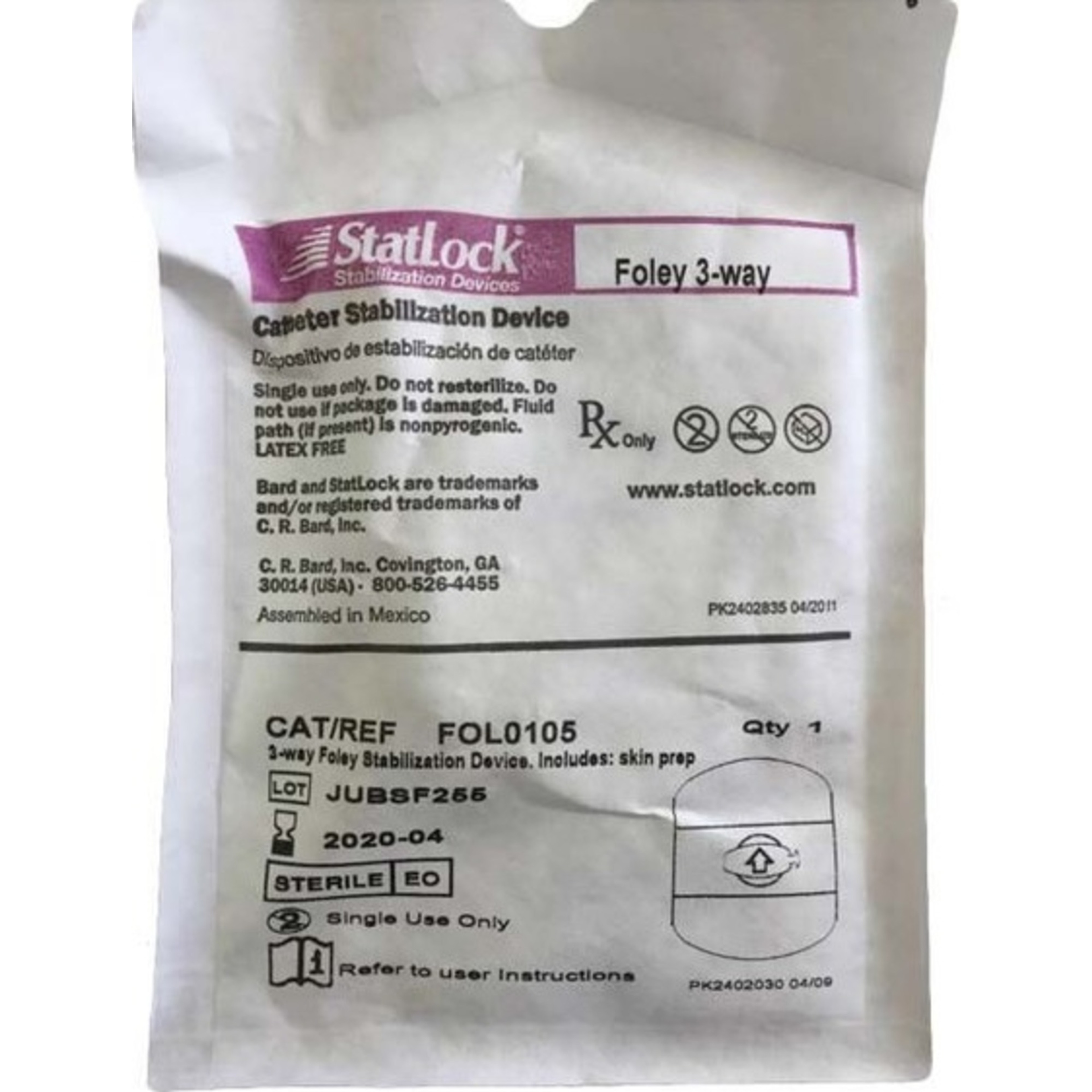 StatLock Foley Stabilization Device, Sterile