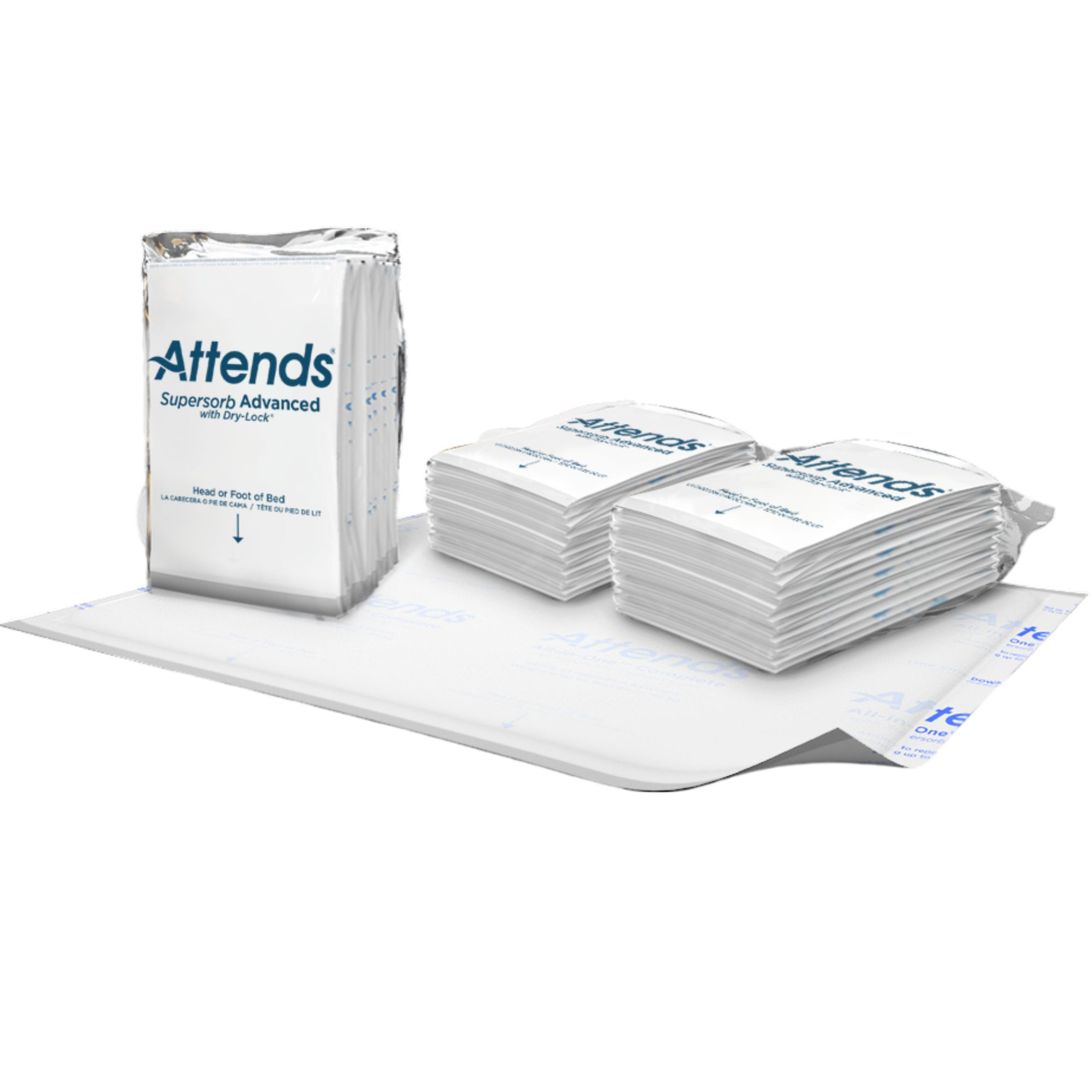 Attends Supersorb Advanced Incontinence Underpads, Heavy Absorbency