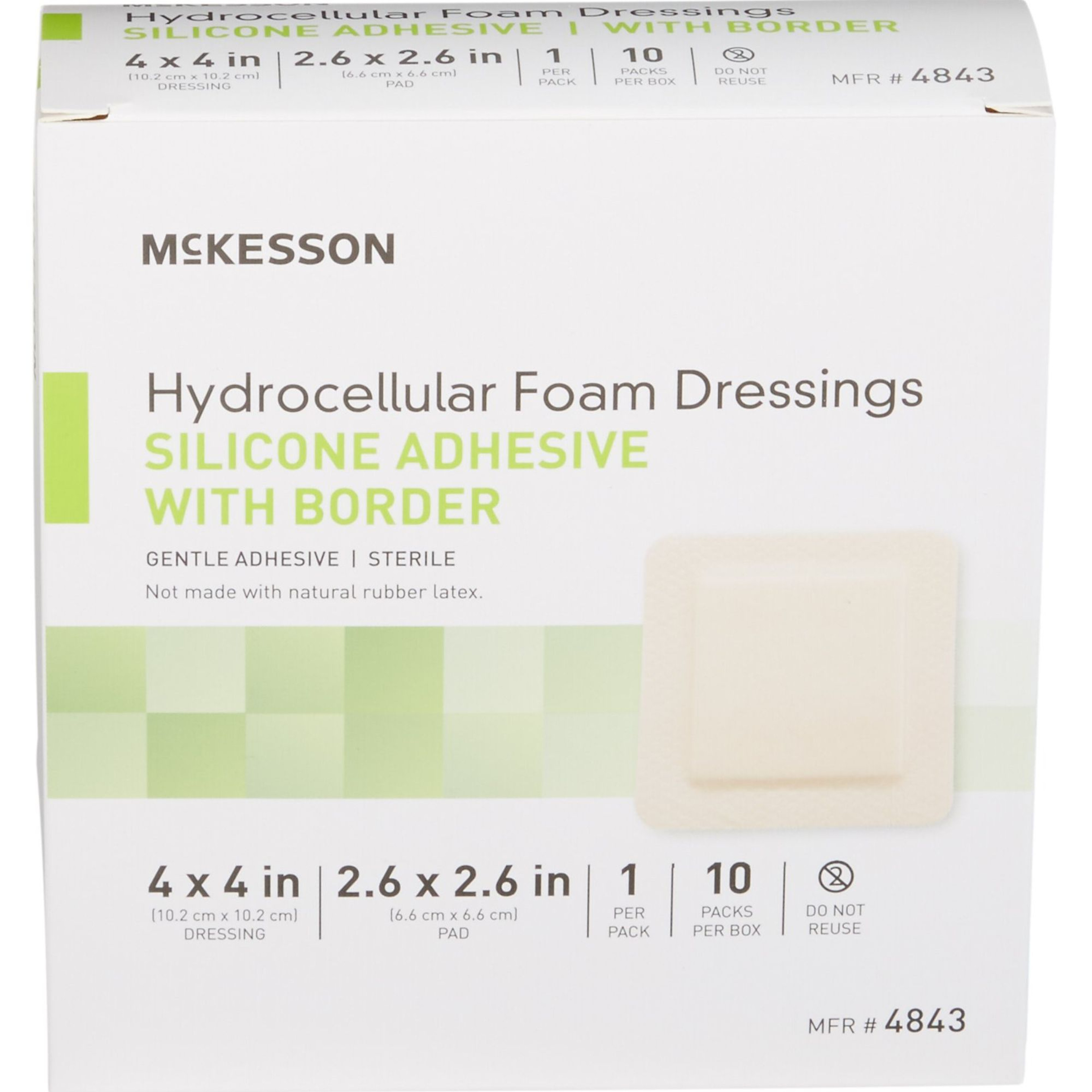 McKesson Square Silicone Foam Dressing