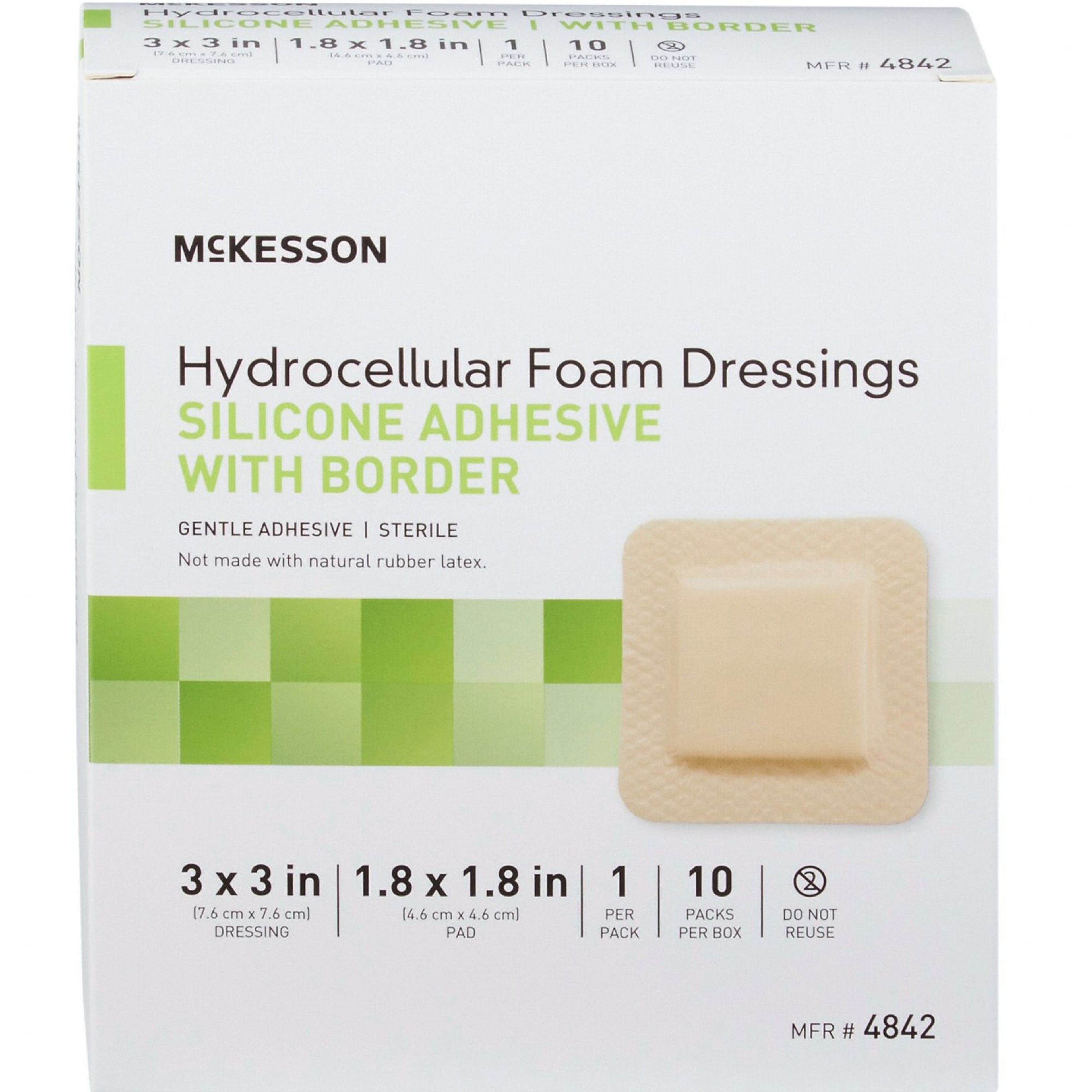 McKesson Square Silicone Foam Dressing