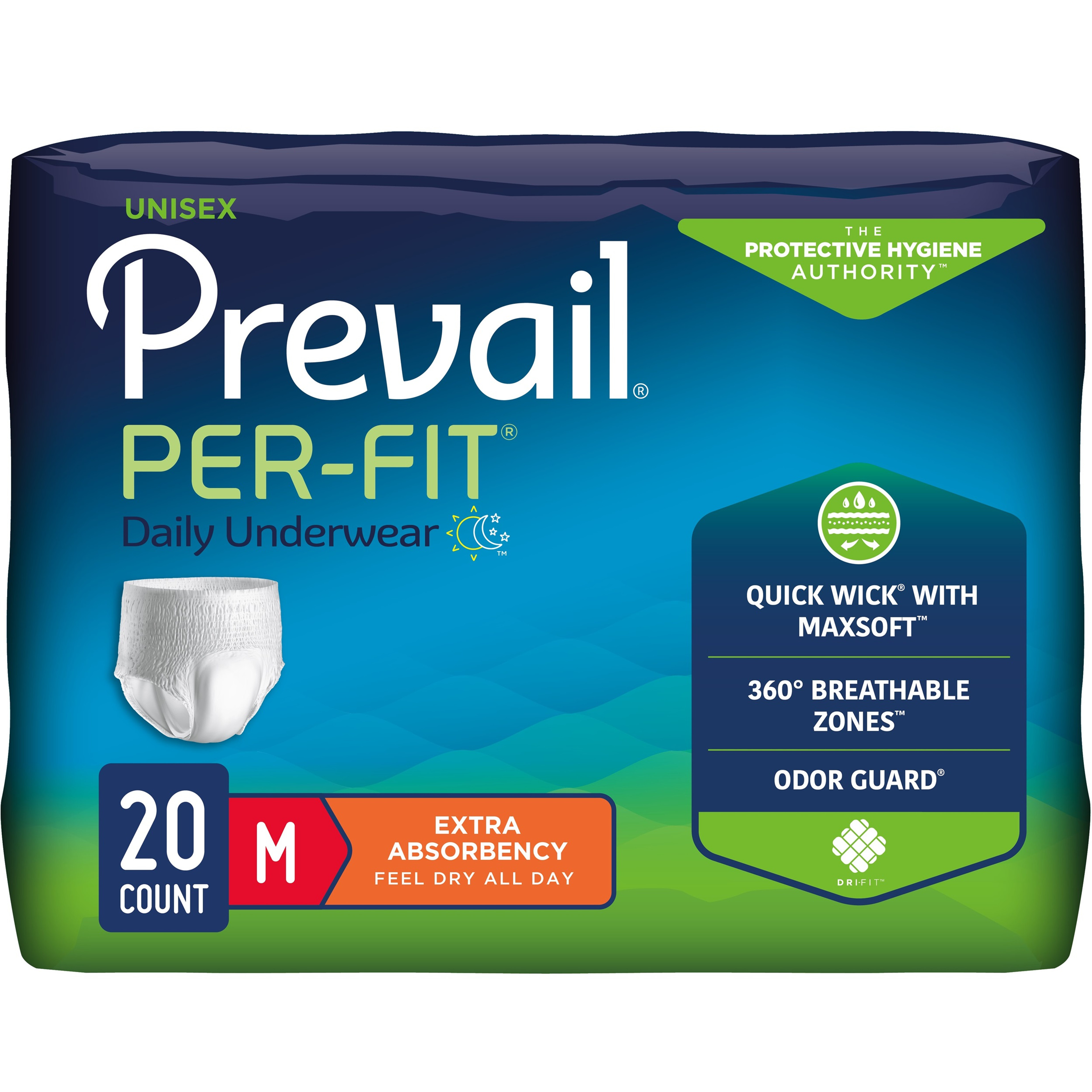 Prevail Per-Fit Daily Adult Incontinence Protective Pull-Up Underwear, Extra Absorbency