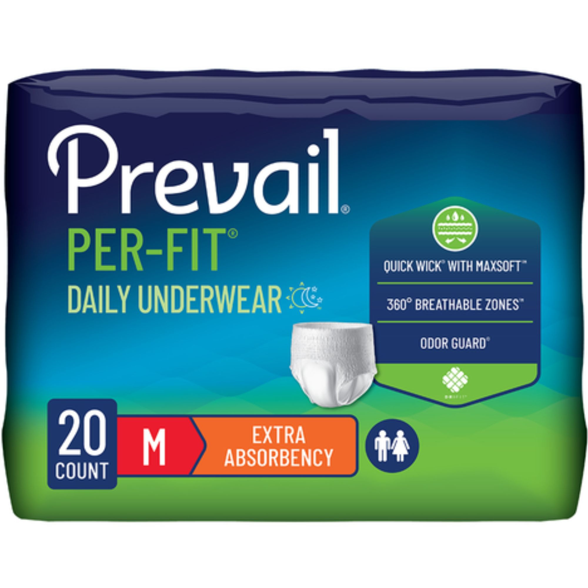 Prevail Per-Fit Daily Adult Incontinence Protective Pull-Up Underwear, Extra Absorbency