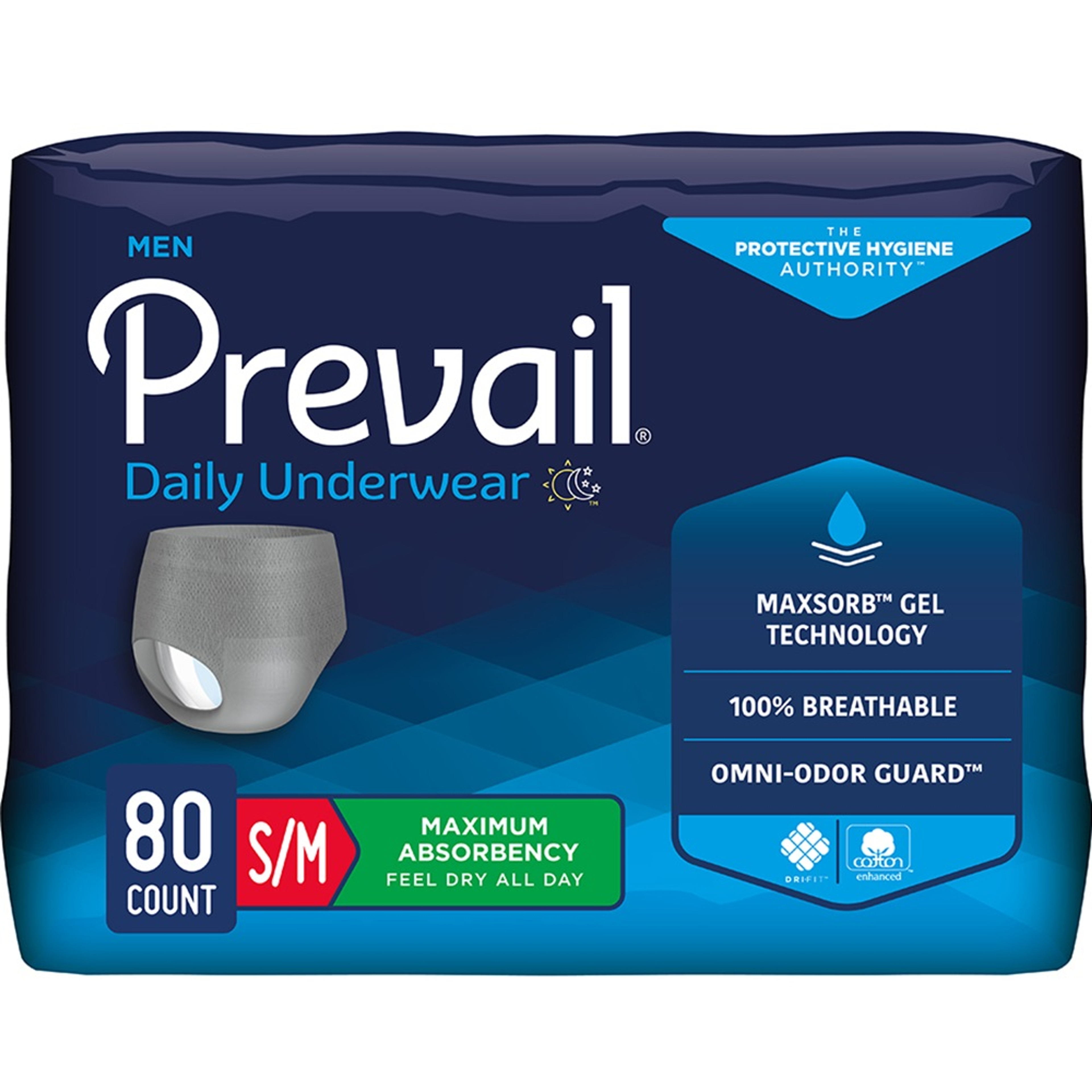 Prevail Daily Adult Incontinence Pull-Up Underwear for Men, Maximum Absorbency