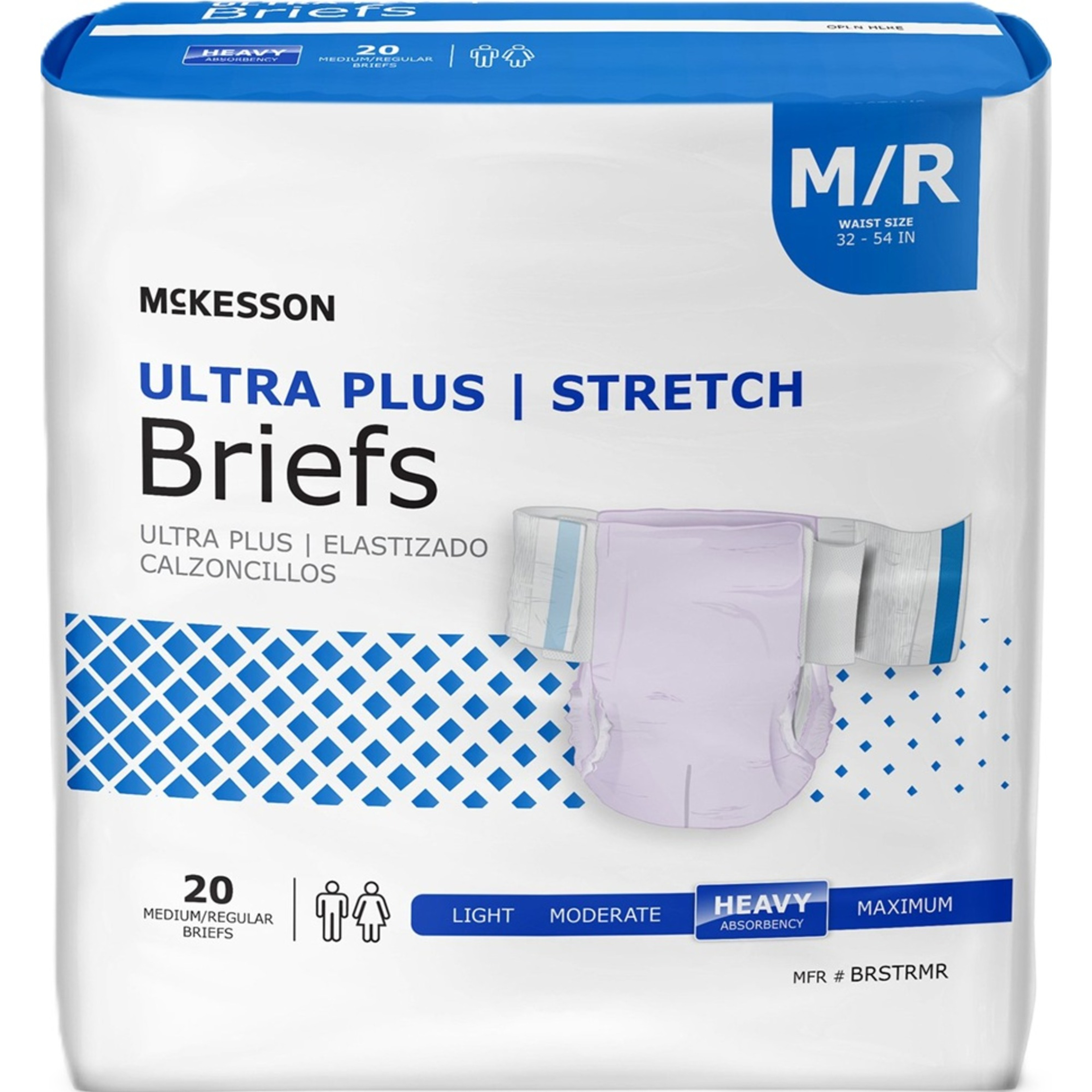 McKesson Ultra Plus Stretch Adult Briefs with Tabs, Heavy