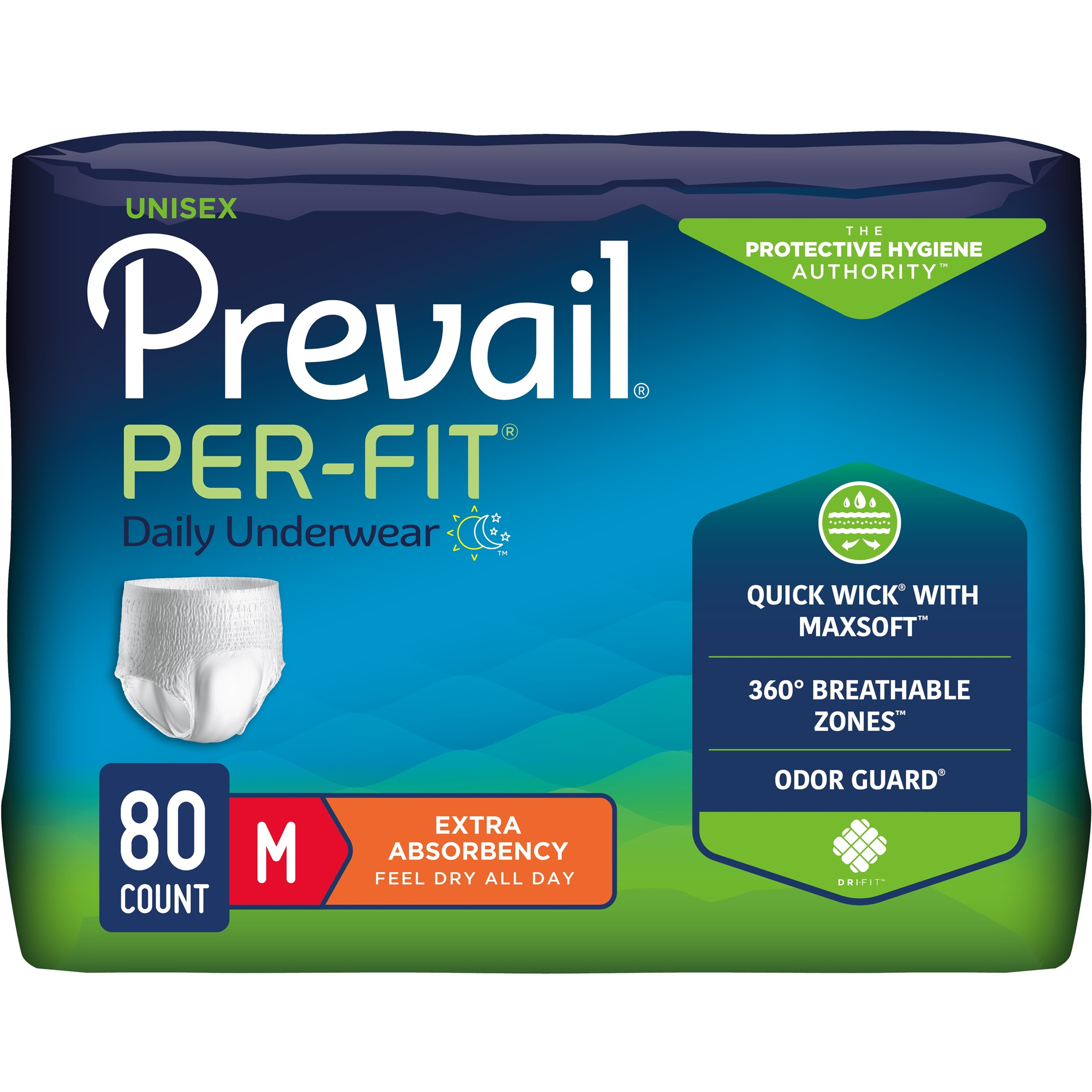 Prevail Per-Fit Daily Adult Incontinence Protective Pull-Up Underwear, Extra Absorbency