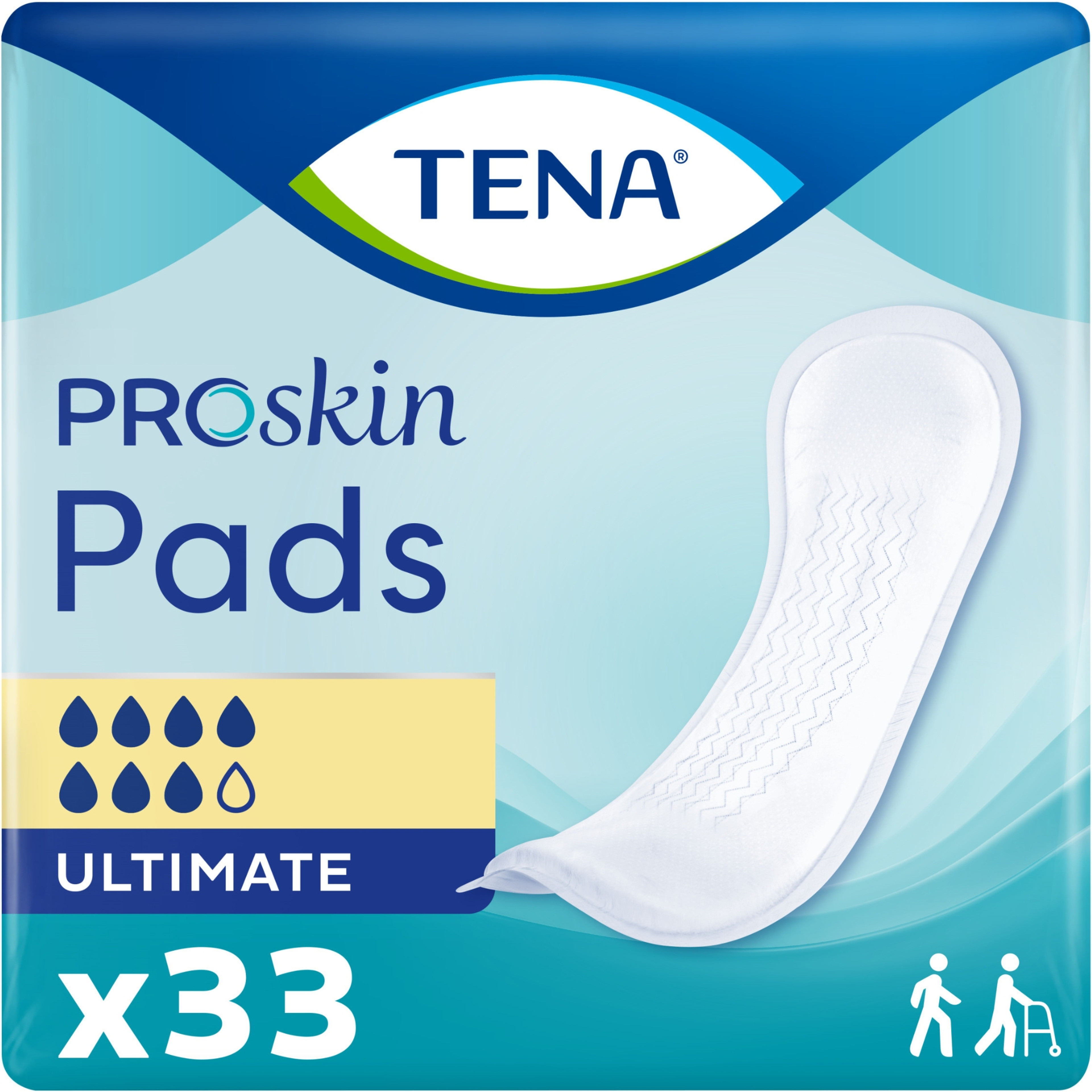TENA ProSkin Ultimate Bladder Control Pads for Women, Heavy Absorbency
