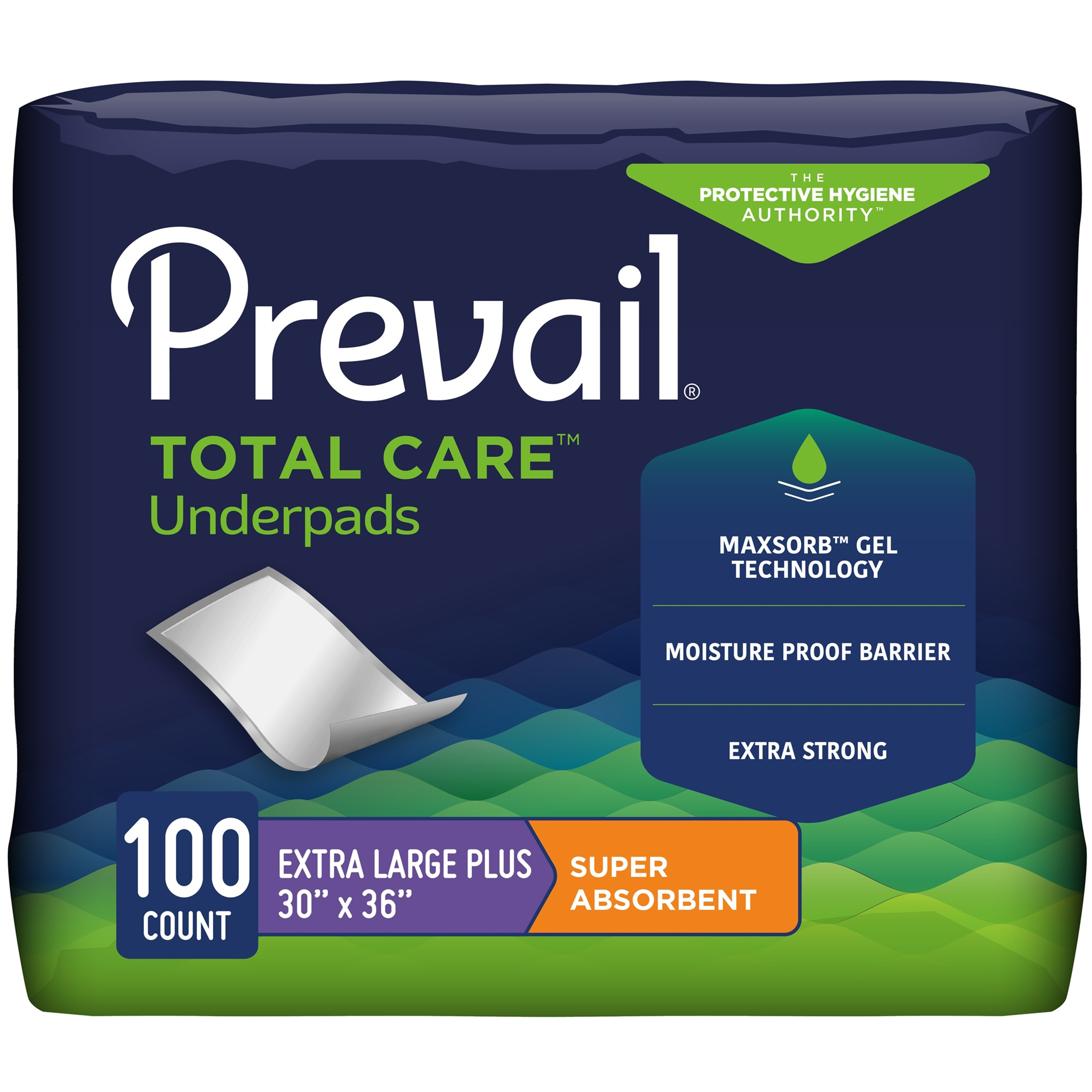 Prevail Incontinence Underpads, Super Absorbency