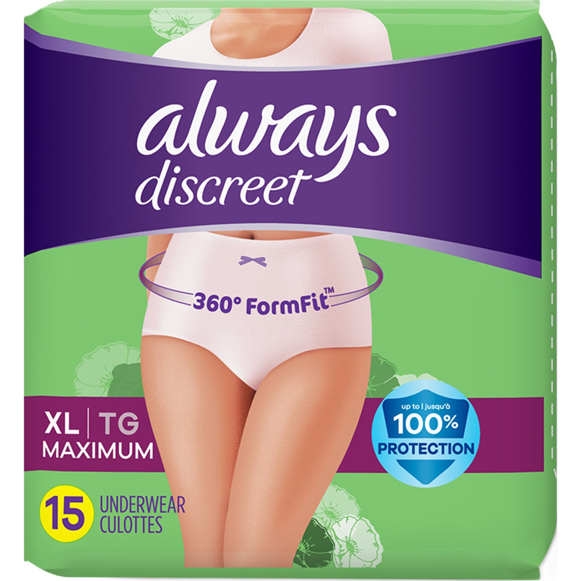 Always Discreet Pull-Up Underwear for Women, Maximum