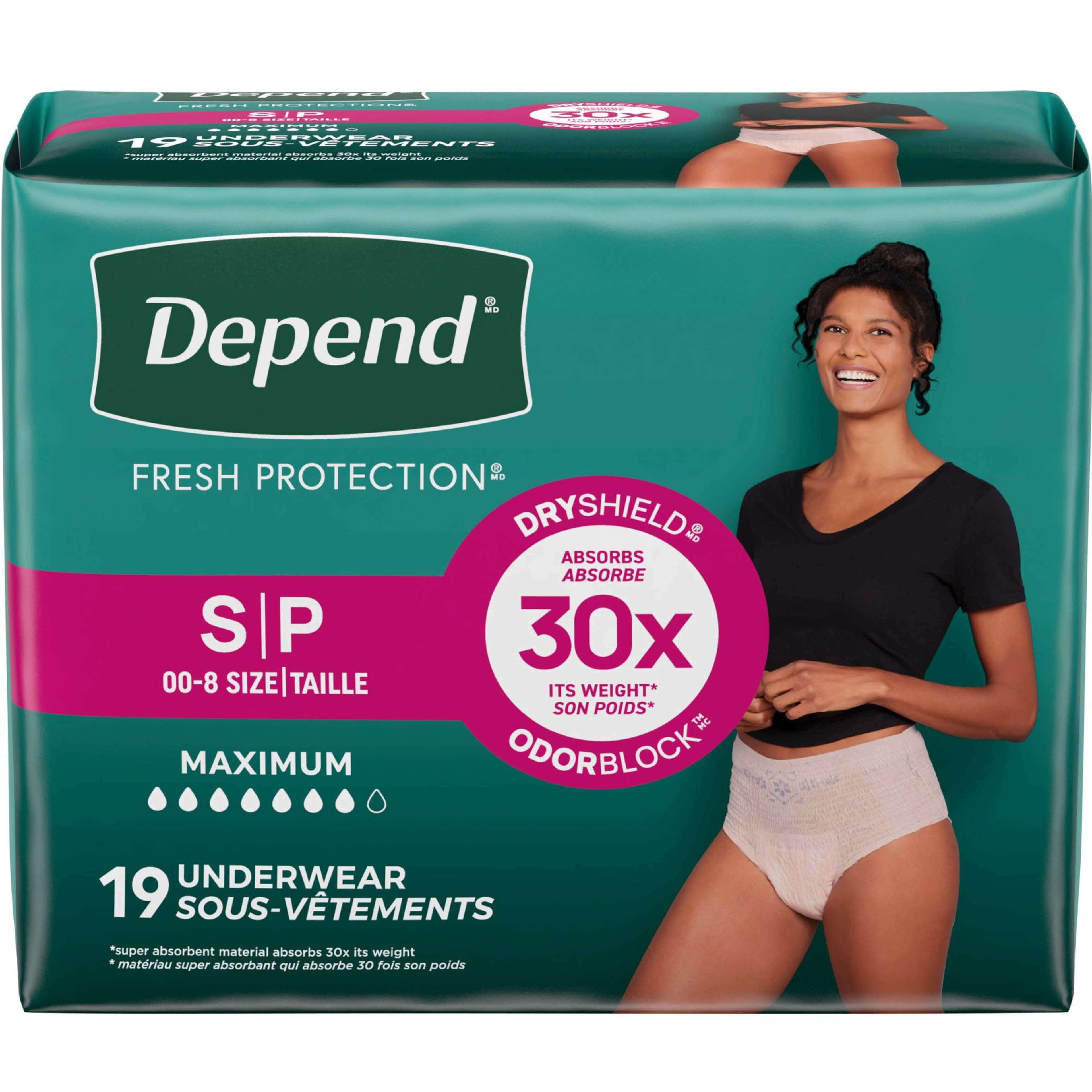 Depend Fresh Protection Adult Incontinence Pull-Up Underwear for Women, Maximum