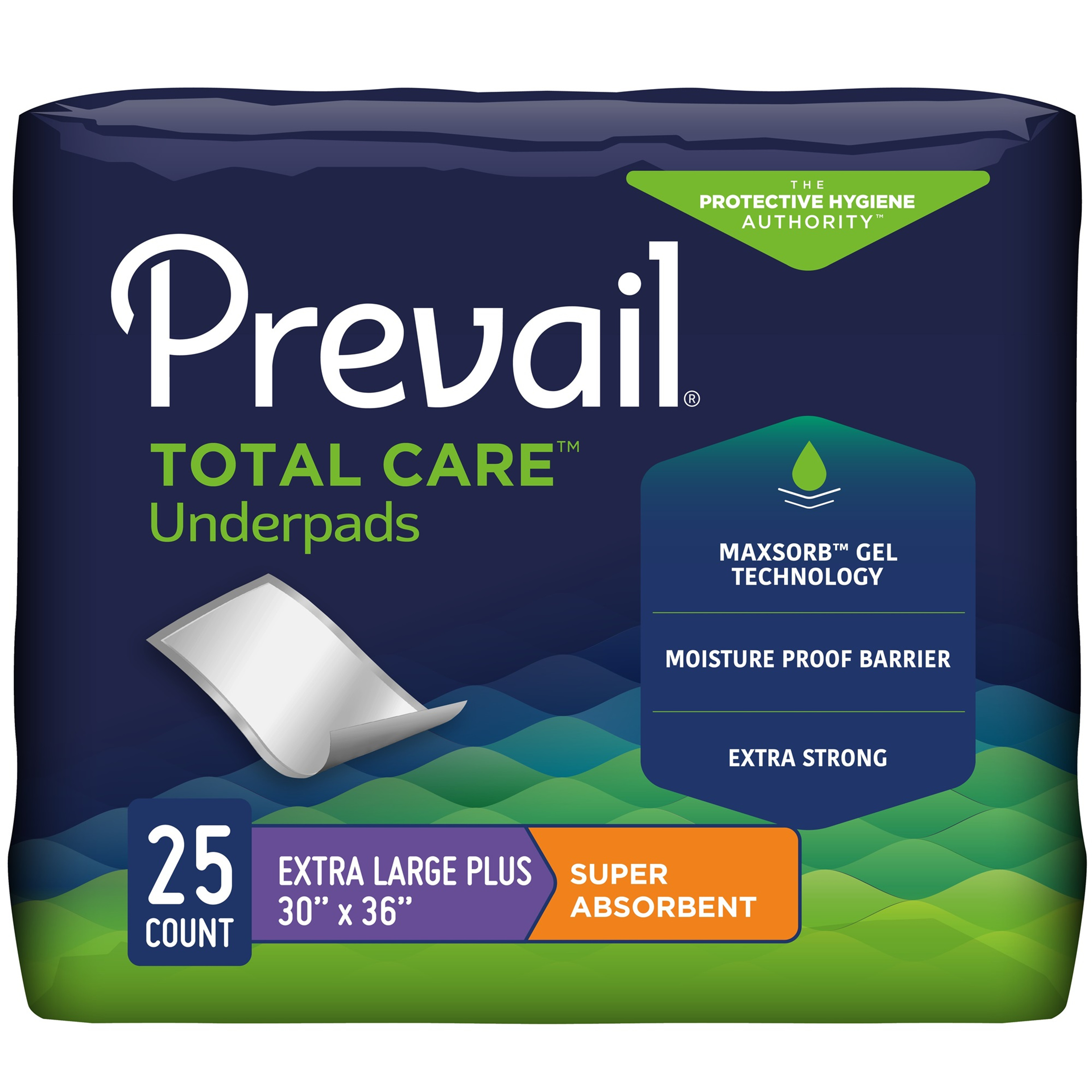 Prevail Incontinence Underpads, Super Absorbency