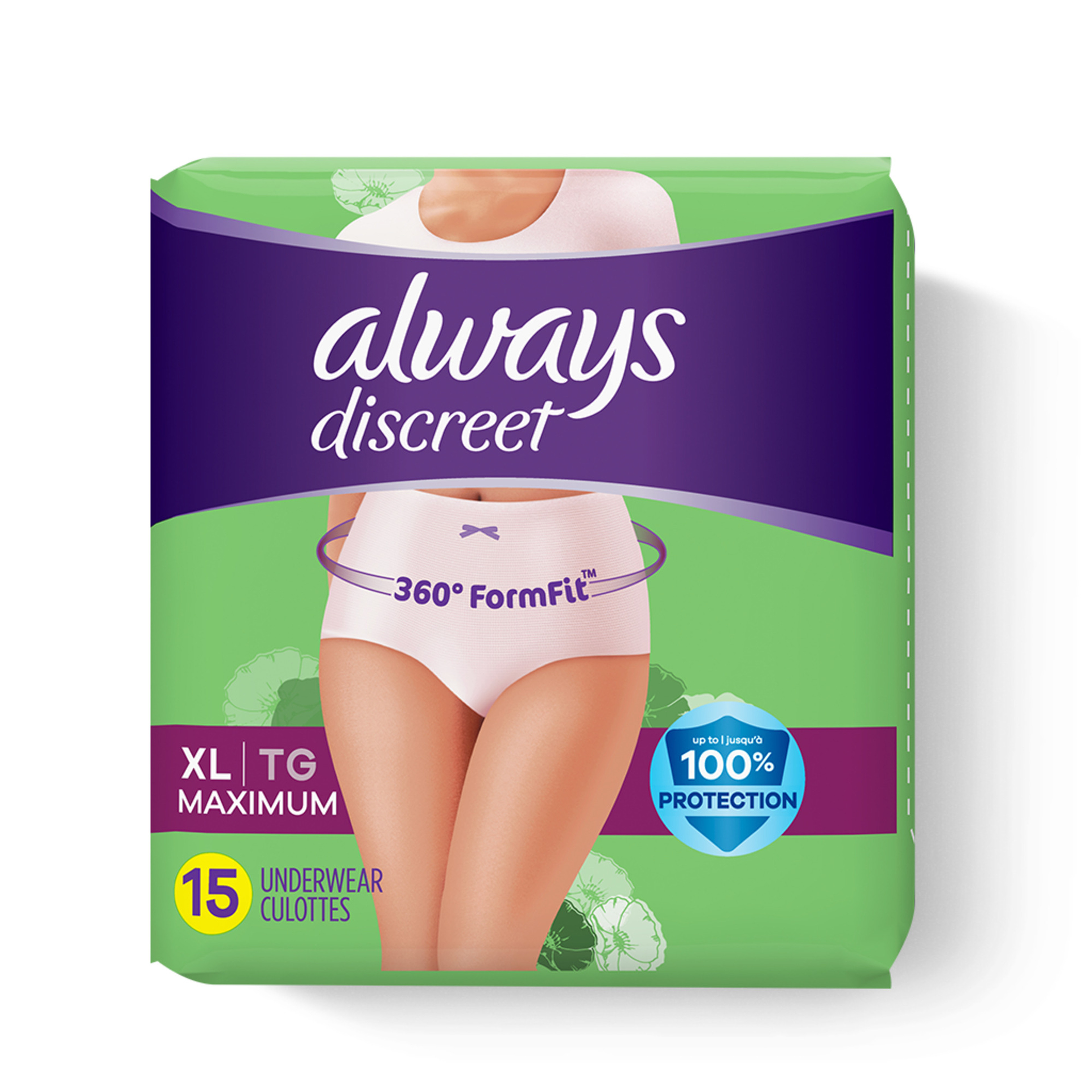 Always Discreet Pull-Up Underwear for Women, Maximum