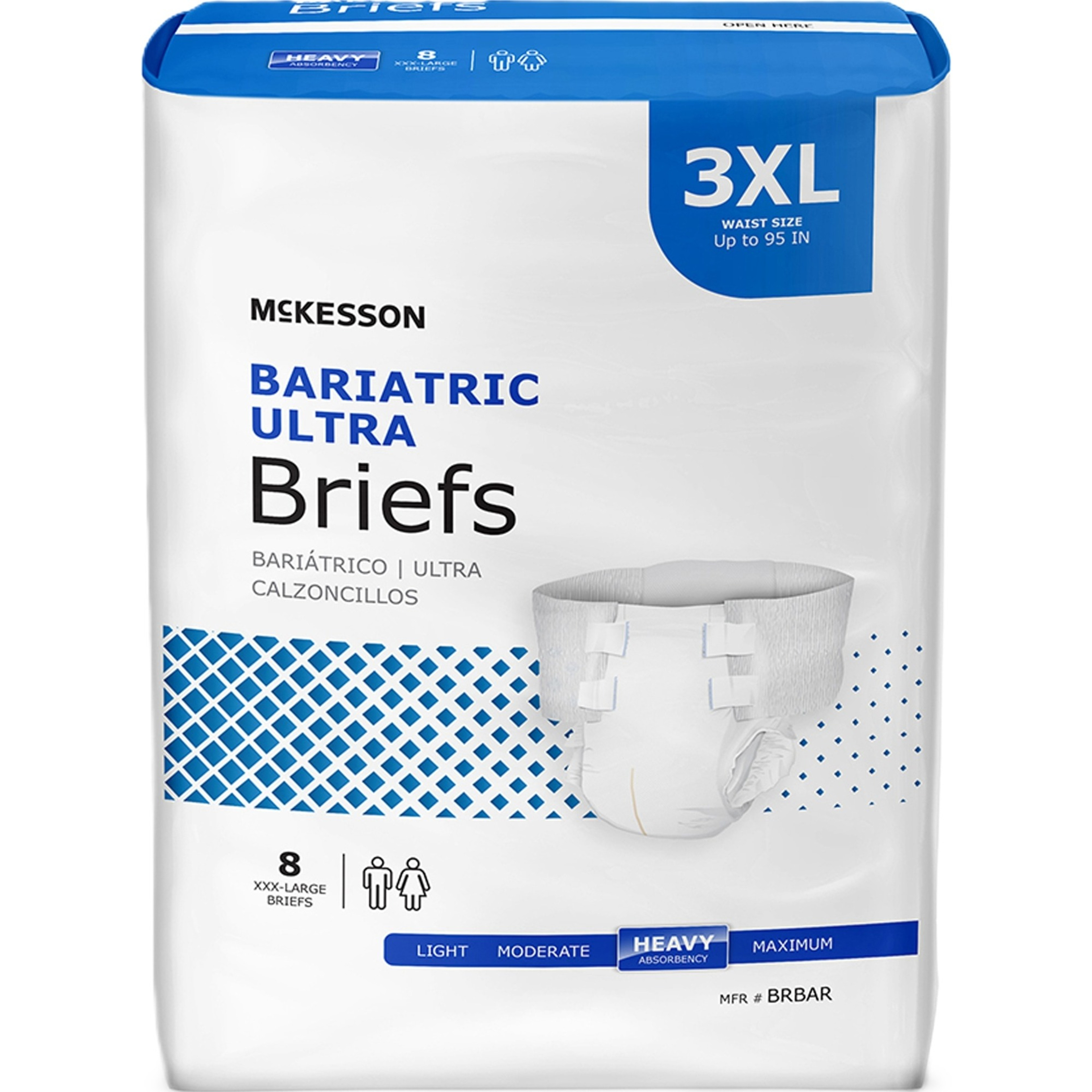 McKesson Bariatric Ultra Adult Diapers with Tabs, Heavy