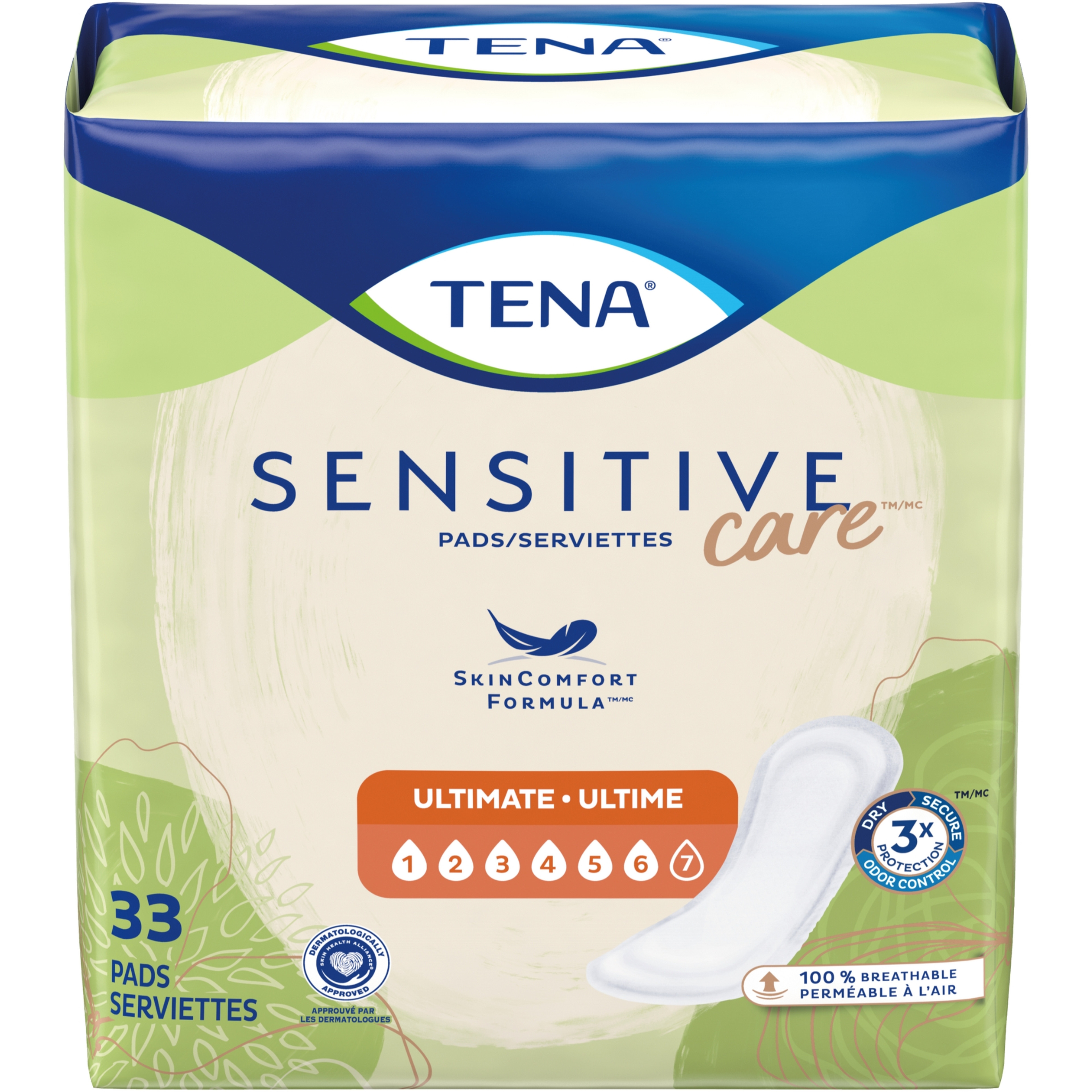 TENA Sensitive Care Ultimate Bladder Pads, Maximum Absorbency