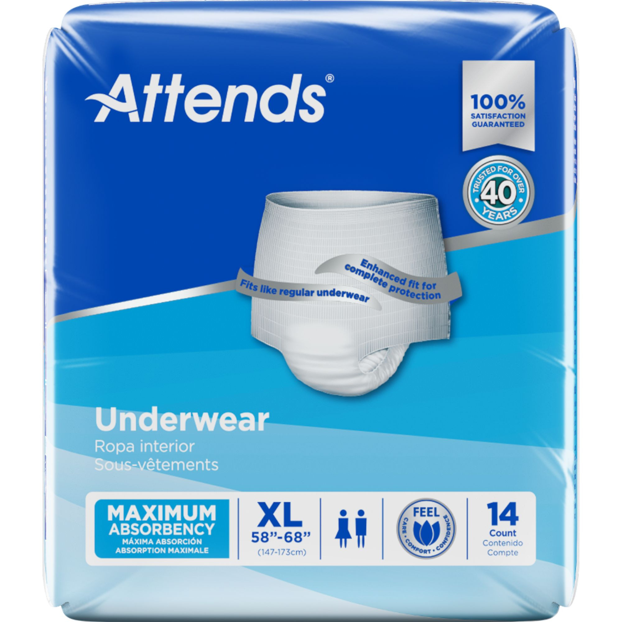 Attends Adult Incontinence Pull-Up Underwear, Maximum Absorbency