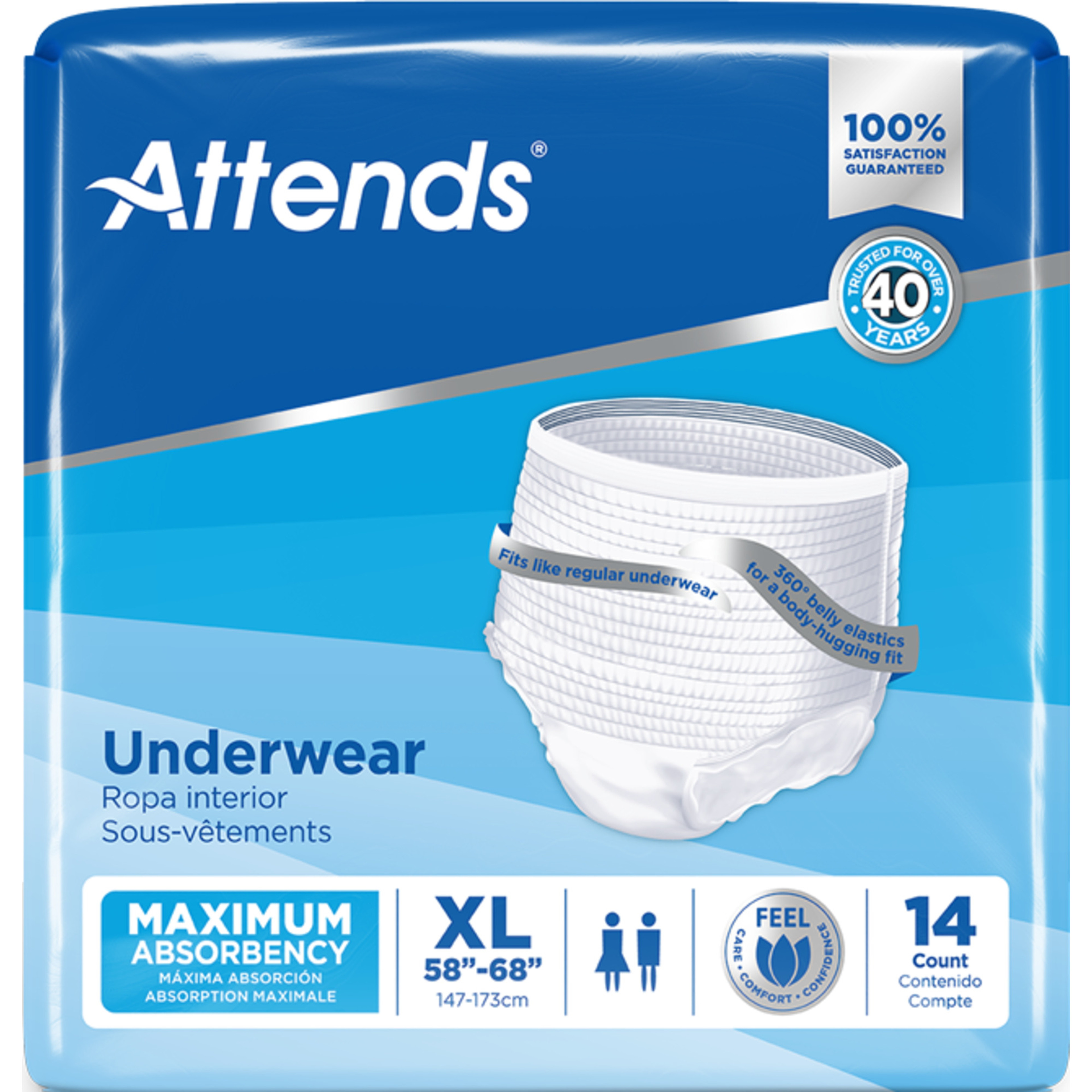 Attends Adult Incontinence Pull-On Underwear, Maximum Absorbency