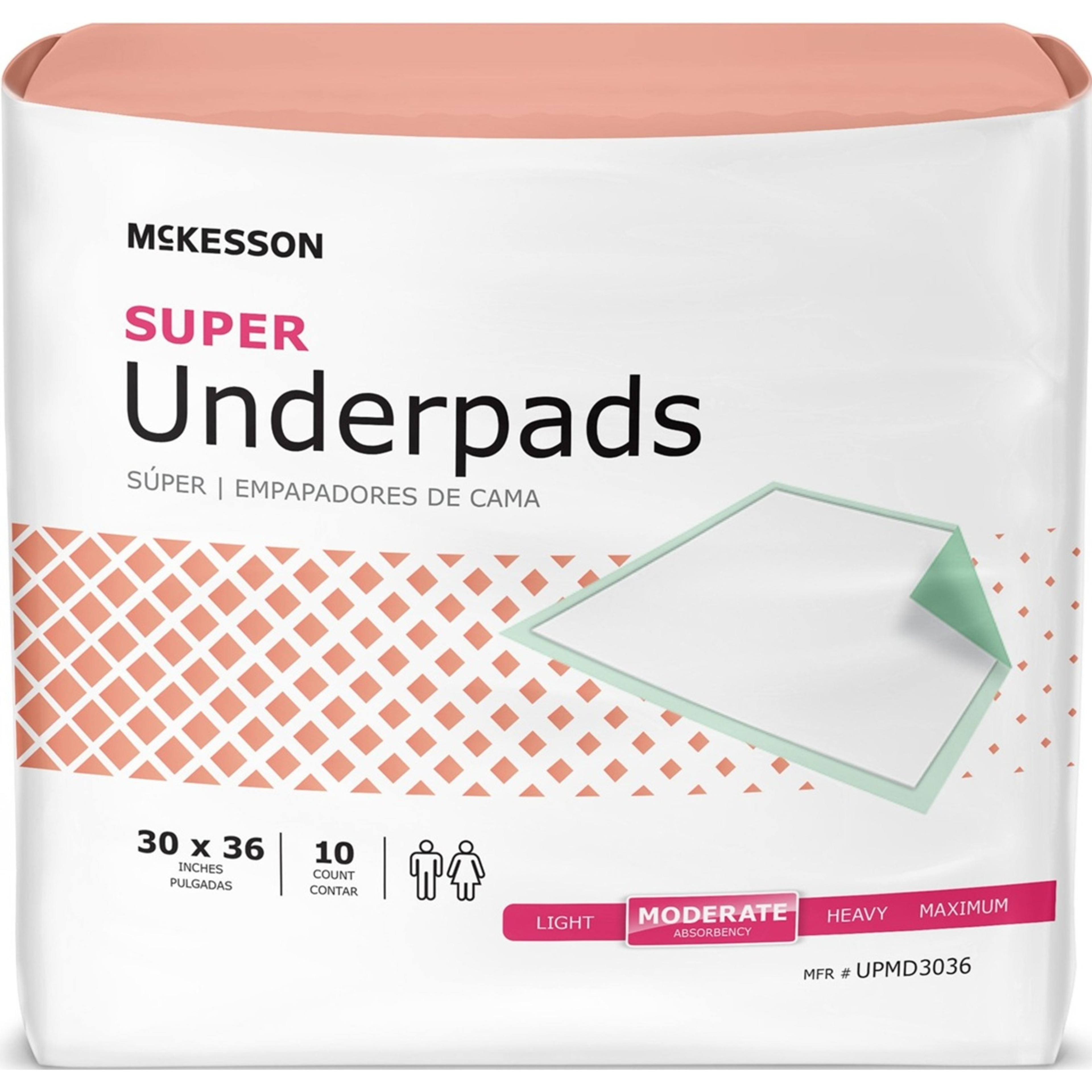 McKesson Super Underpads, Moderate Absorbency