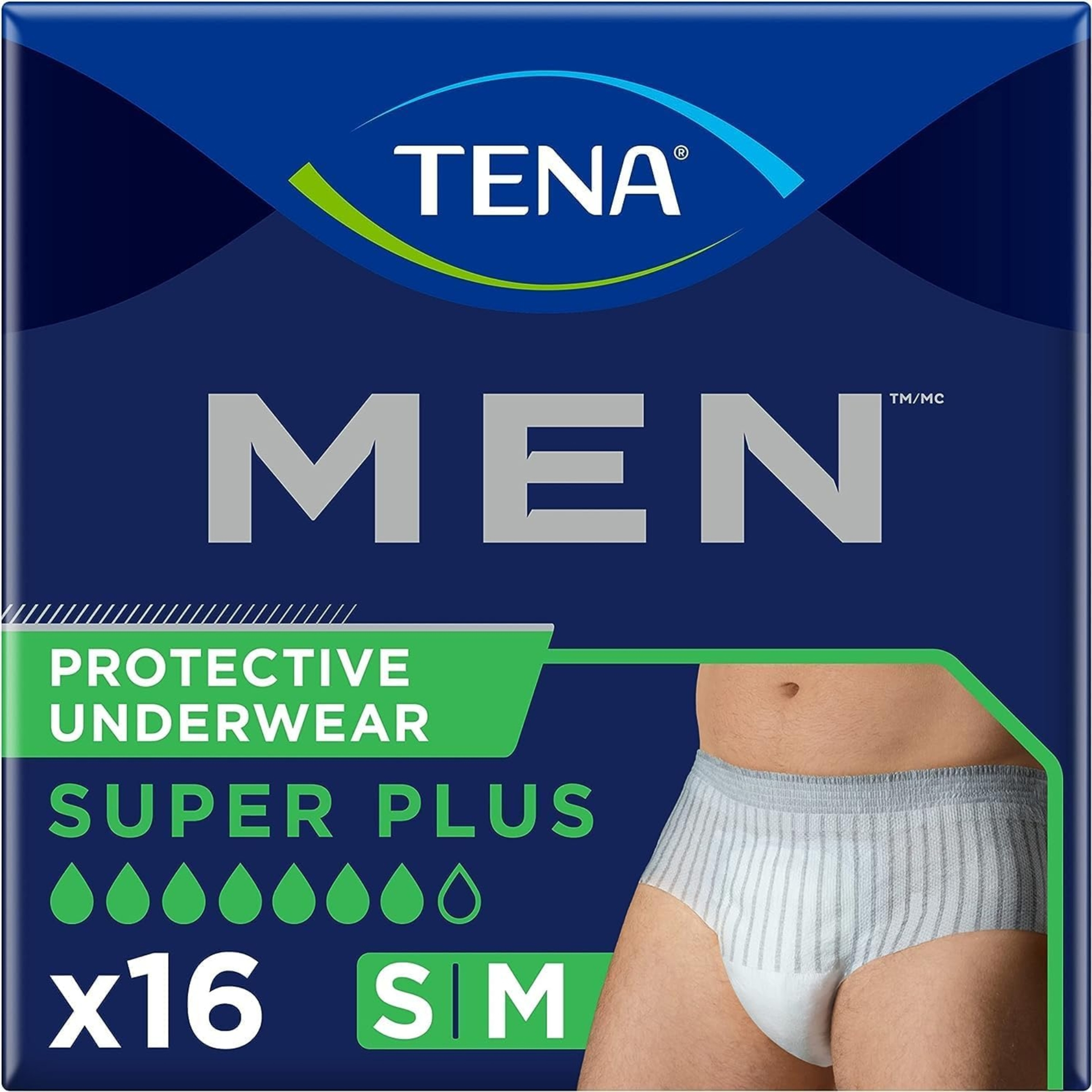 TENA MEN Super Plus Protective Incontinence Disposable Underwear, Heavy Absorbency