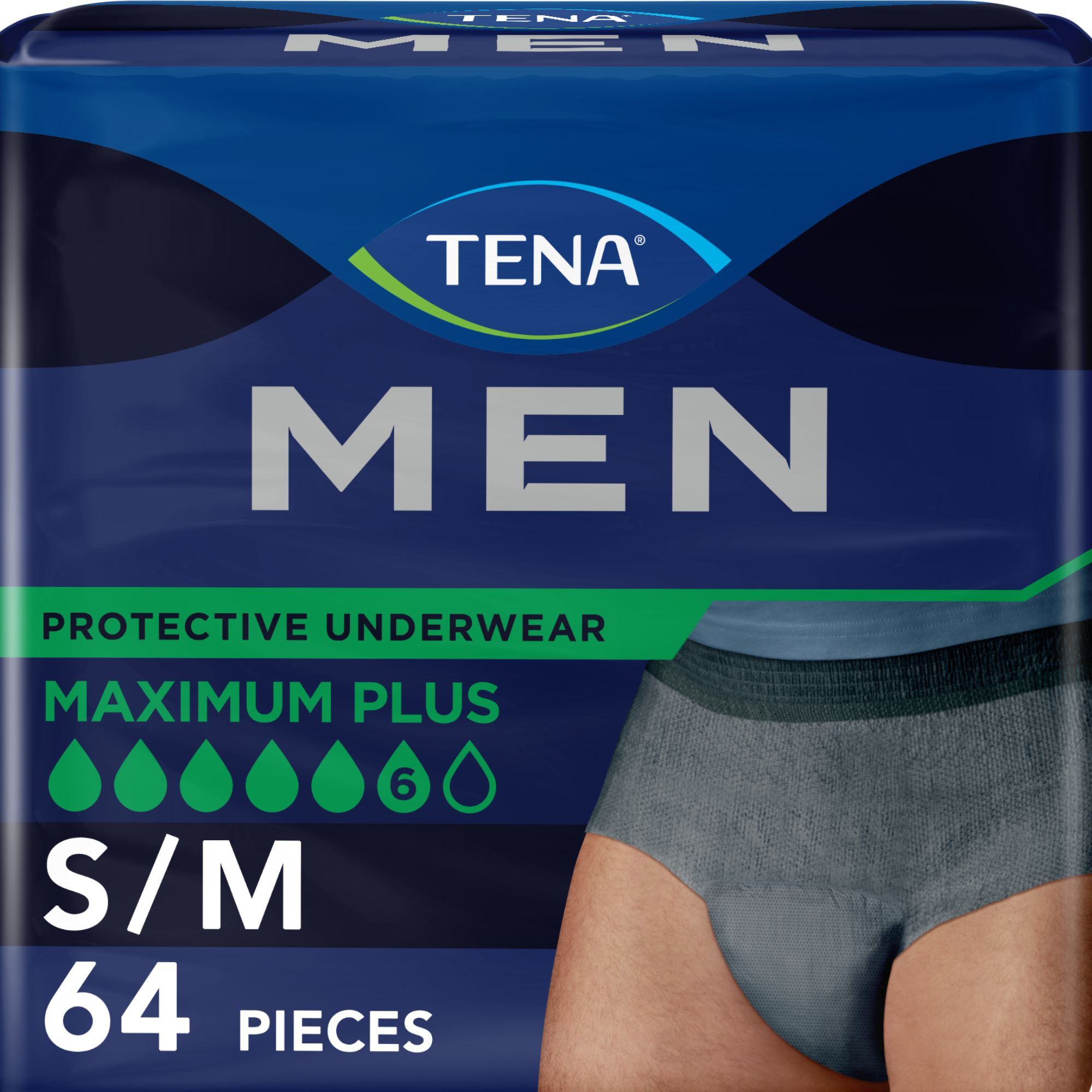 TENA MEN Super Plus Protective Incontinence Pull-Up Underwear, Heavy Absorbency