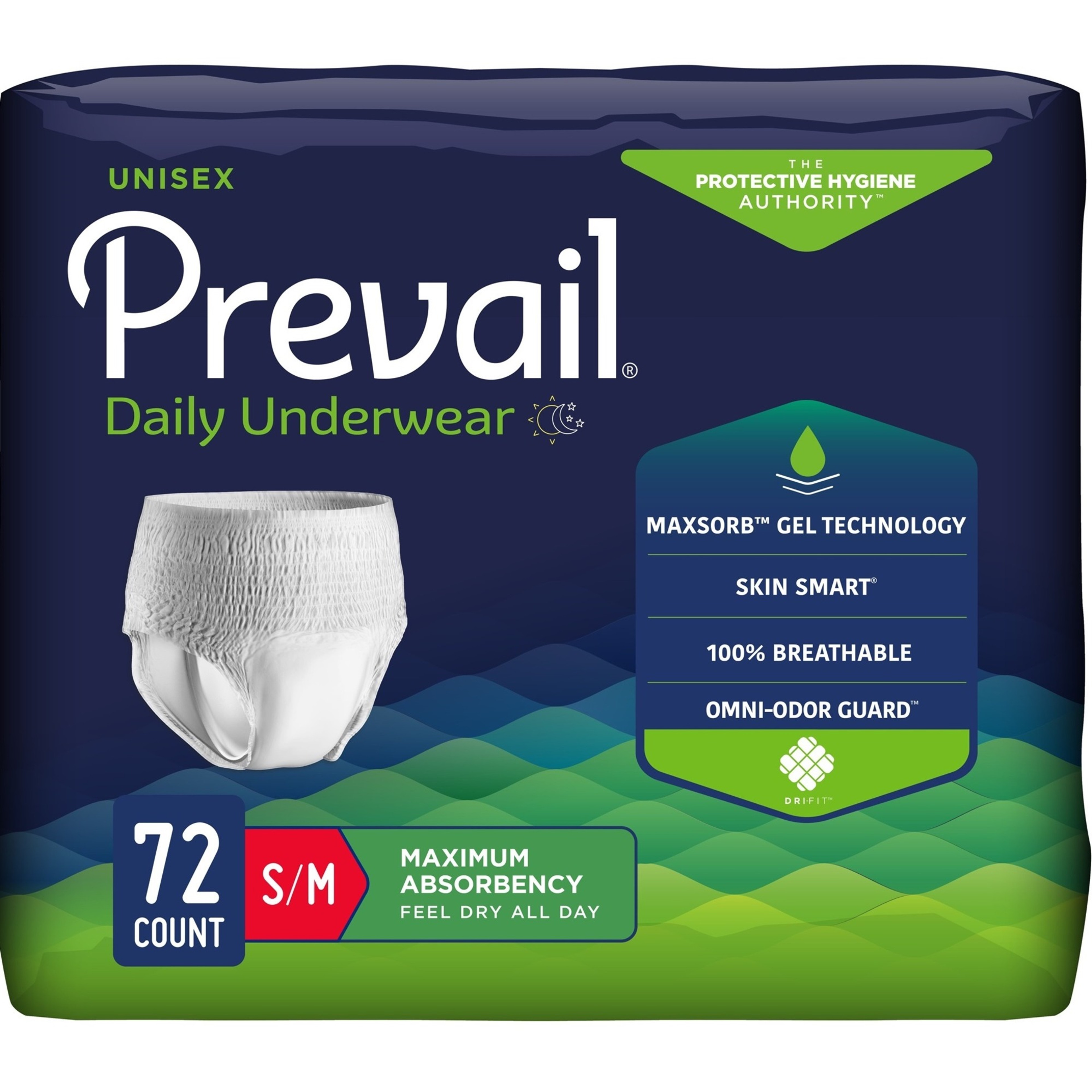 Prevail Adult Incontinence Pull-Up Underwear for Men & Women, Maximum Absorbency
