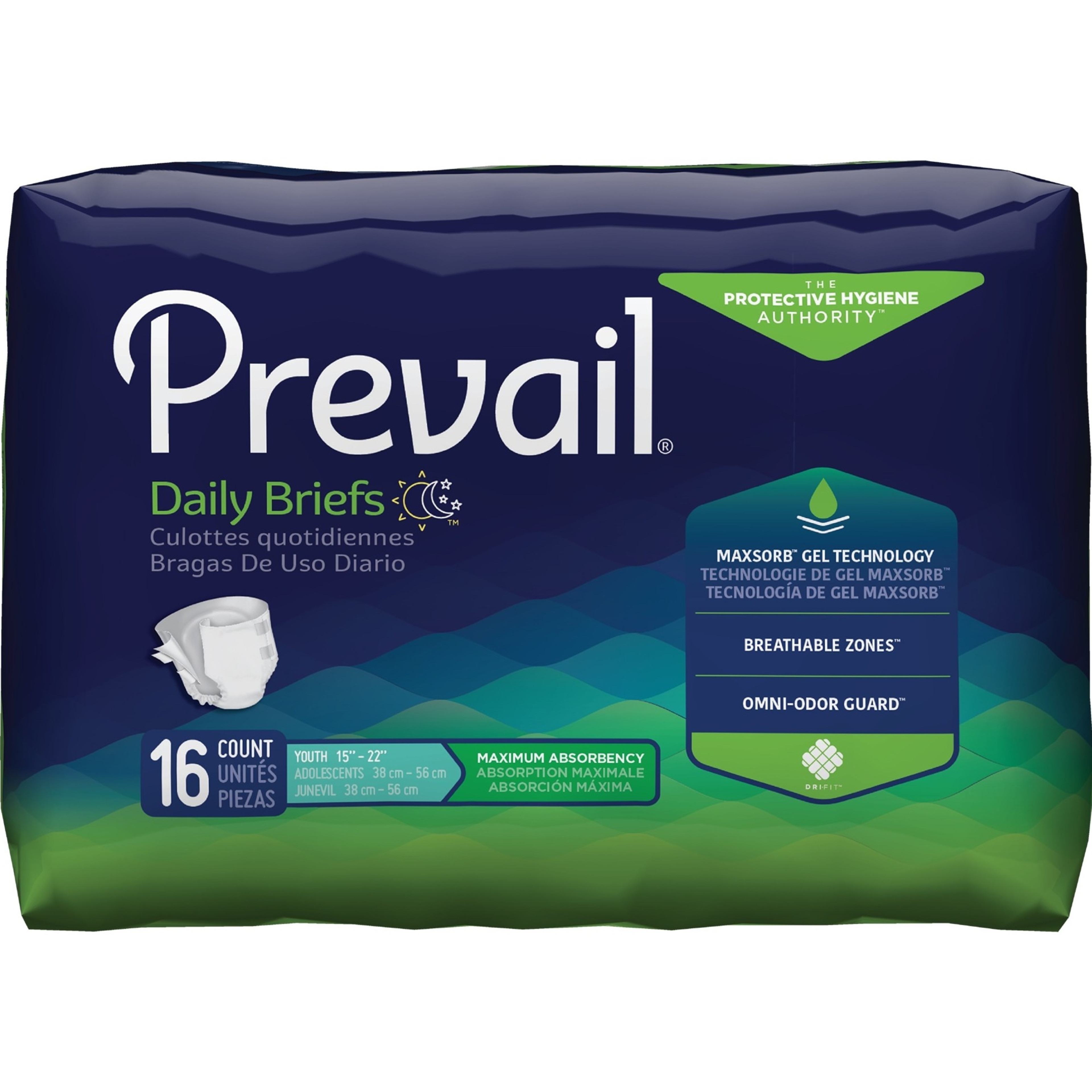 Prevail Daily Adult Incontinence Briefs with Tabs, Maximum Absorbency