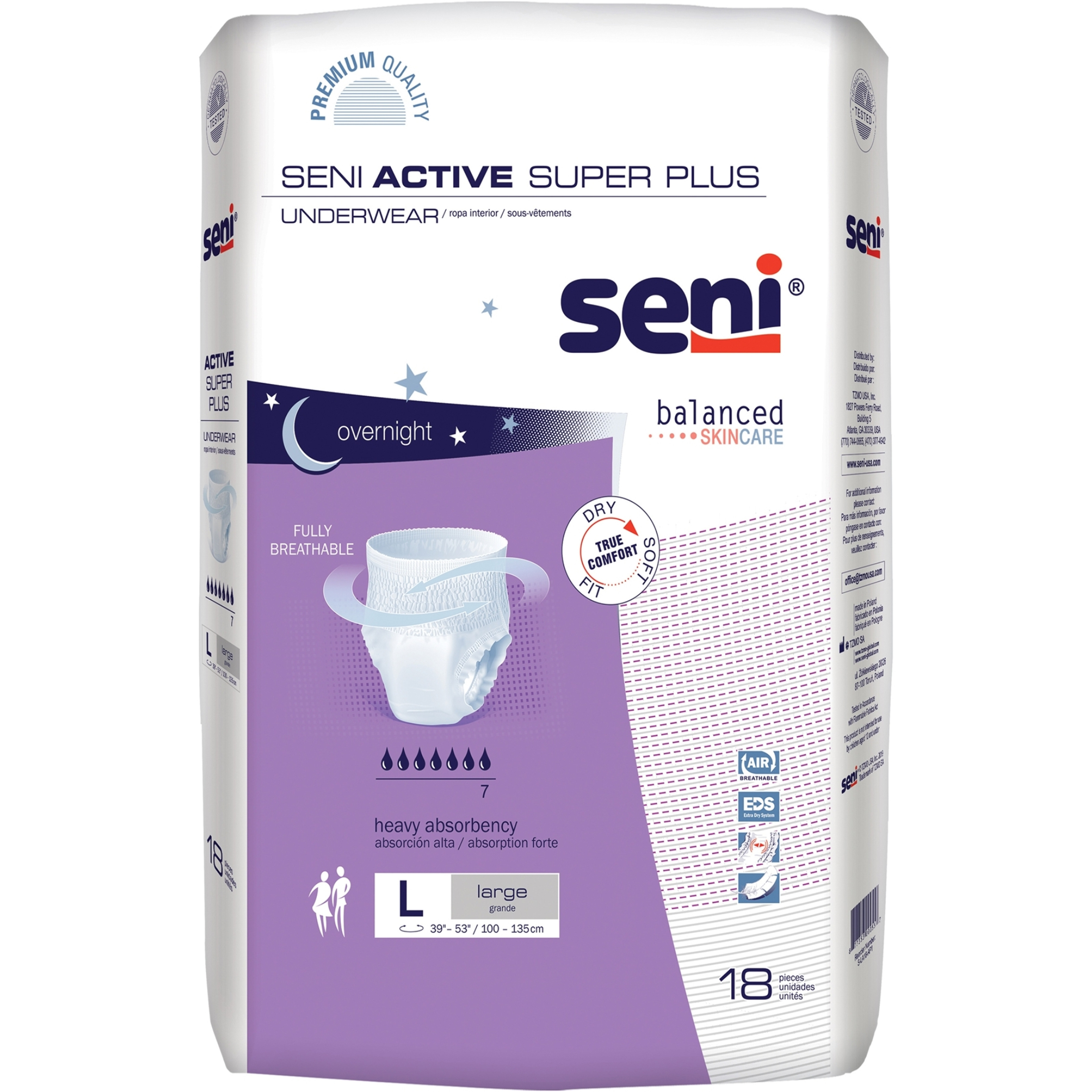 Seni Active Super Plus Underwear, Overnight 