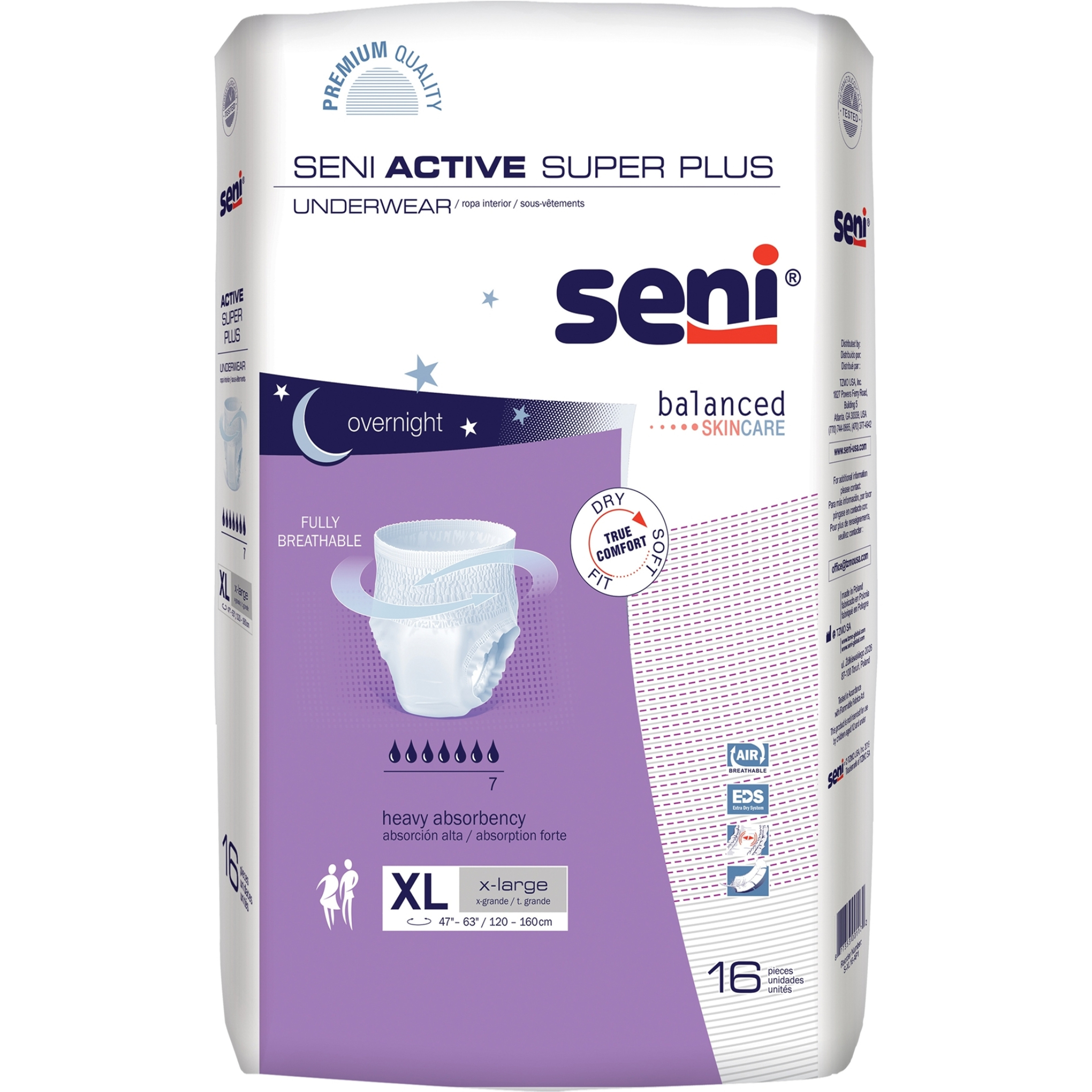 Seni Active Super Plus Underwear, Overnight 