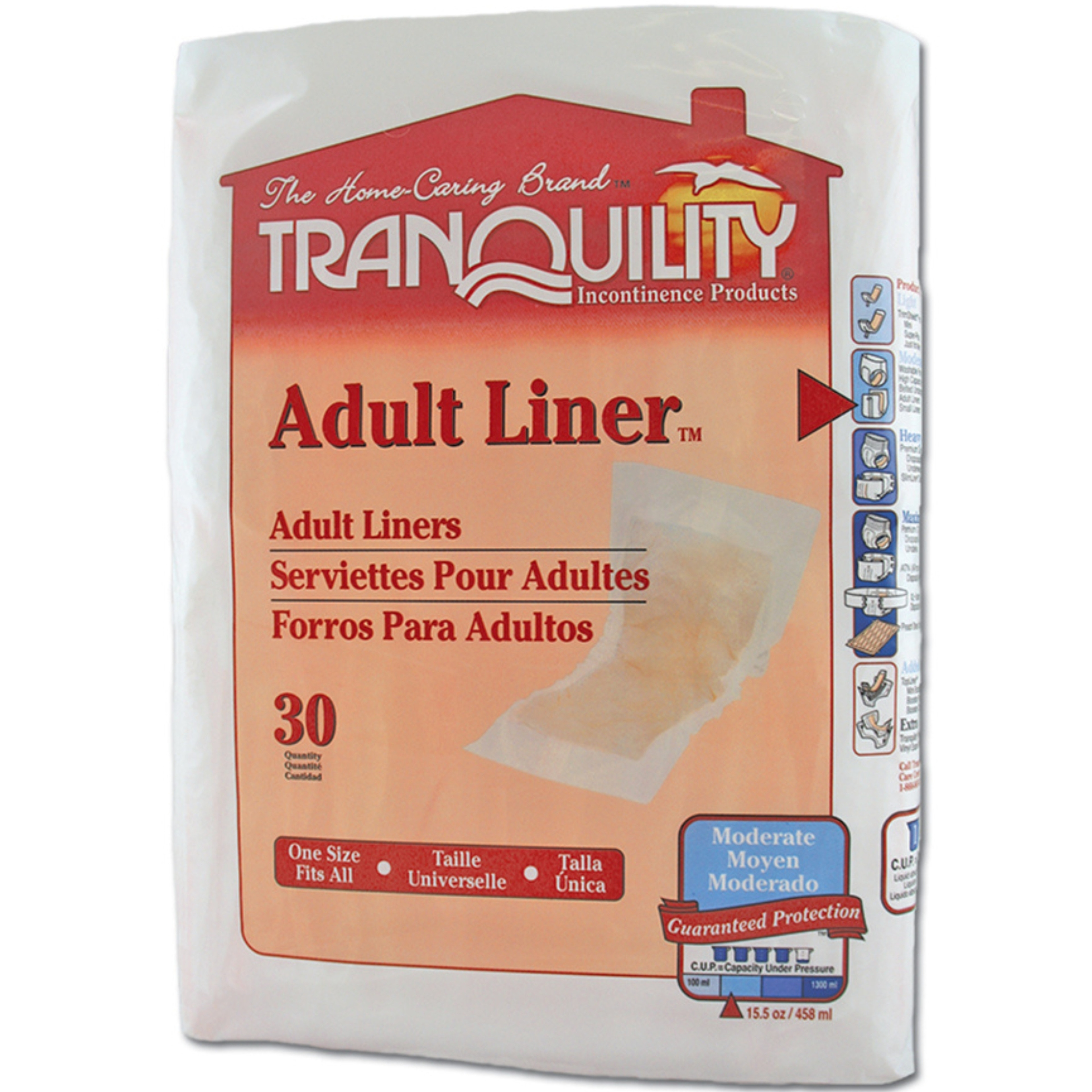 Tranquility Adult Disposable Incontinence Liners, Moderate Absorbency