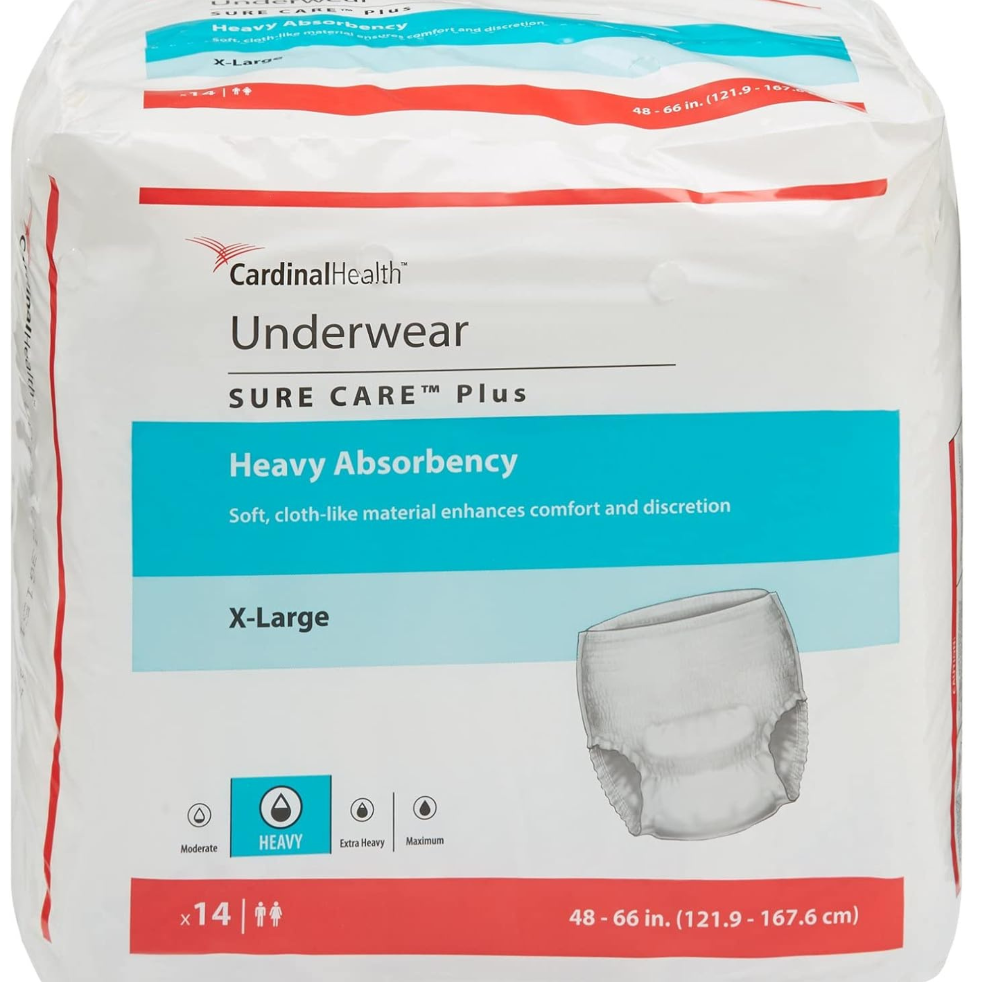 Cardinal Sure Care Plus Protective Pull-Up Underwear, Heavy Absorbency