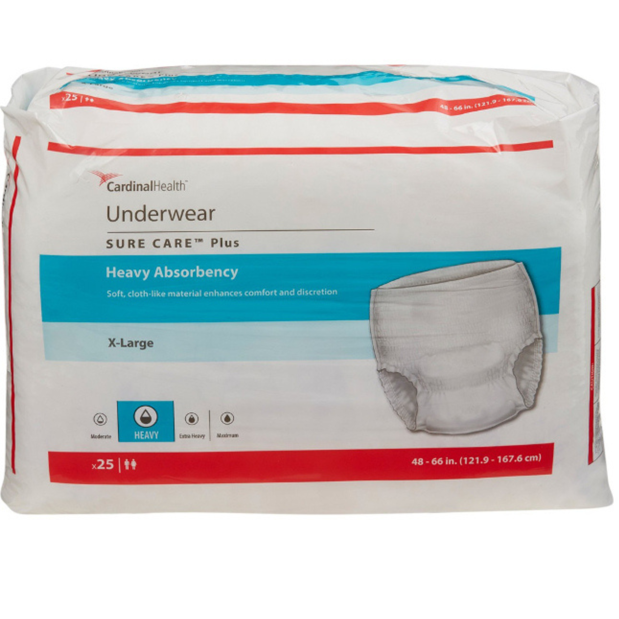 Cardinal Sure Care Plus Protective Pull-Up Underwear, Heavy Absorbency