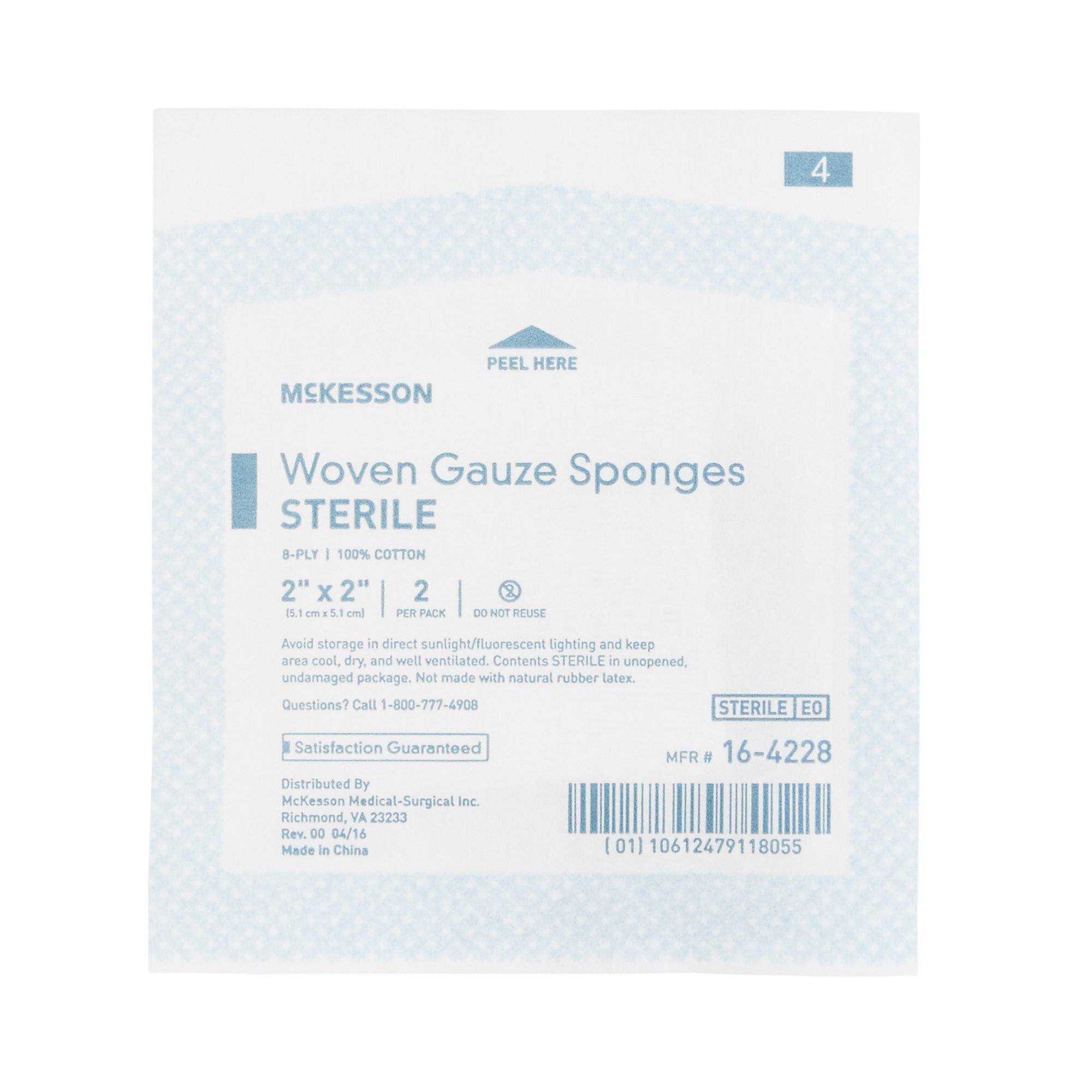 McKesson 8-Ply Woven Gauze Sponges, Sterile