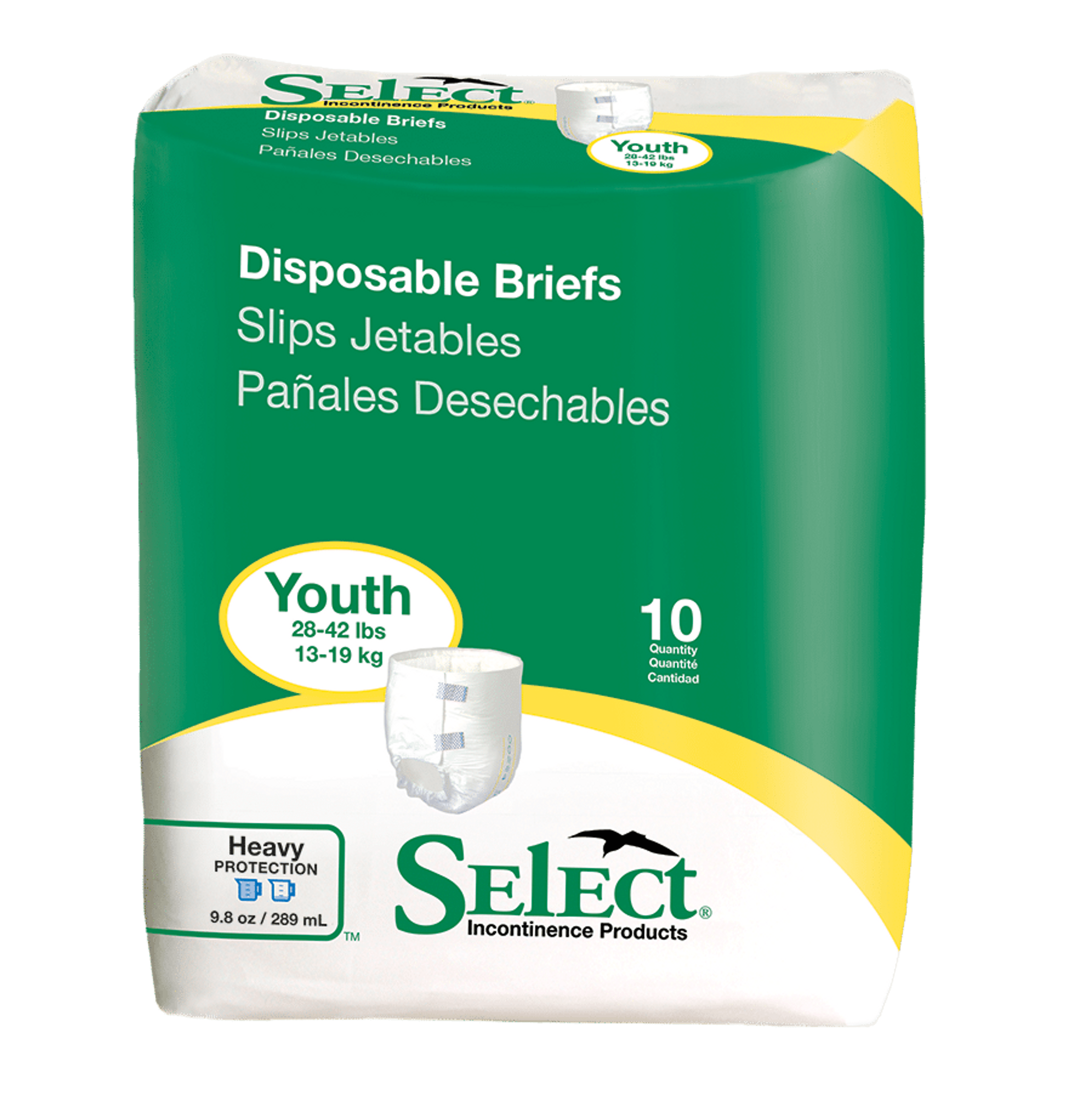 Select Disposable Adult Diapers with Tabs, Heavy