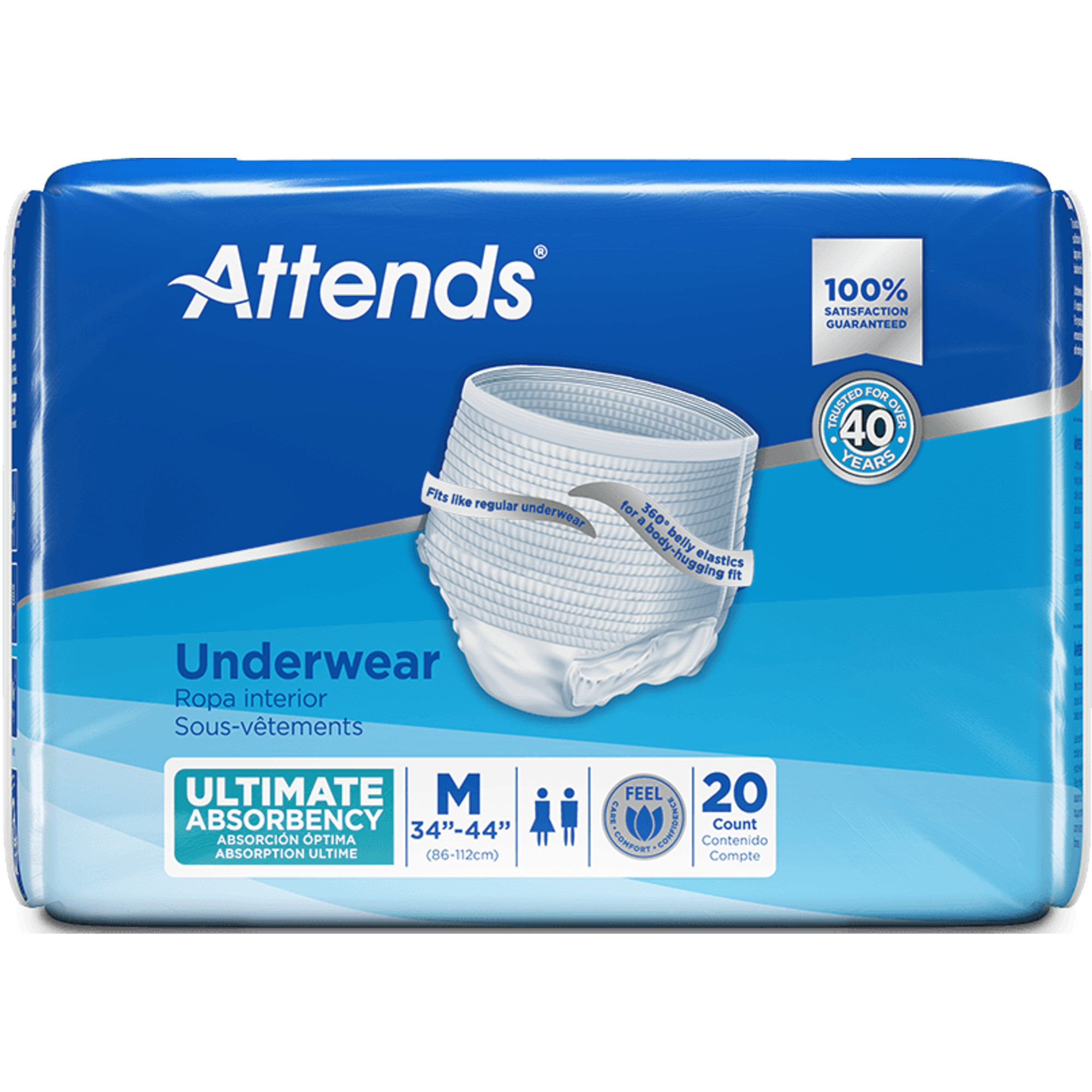 Attends Adult Incontinence Pull-Up Underwear, Ultimate Absorbency