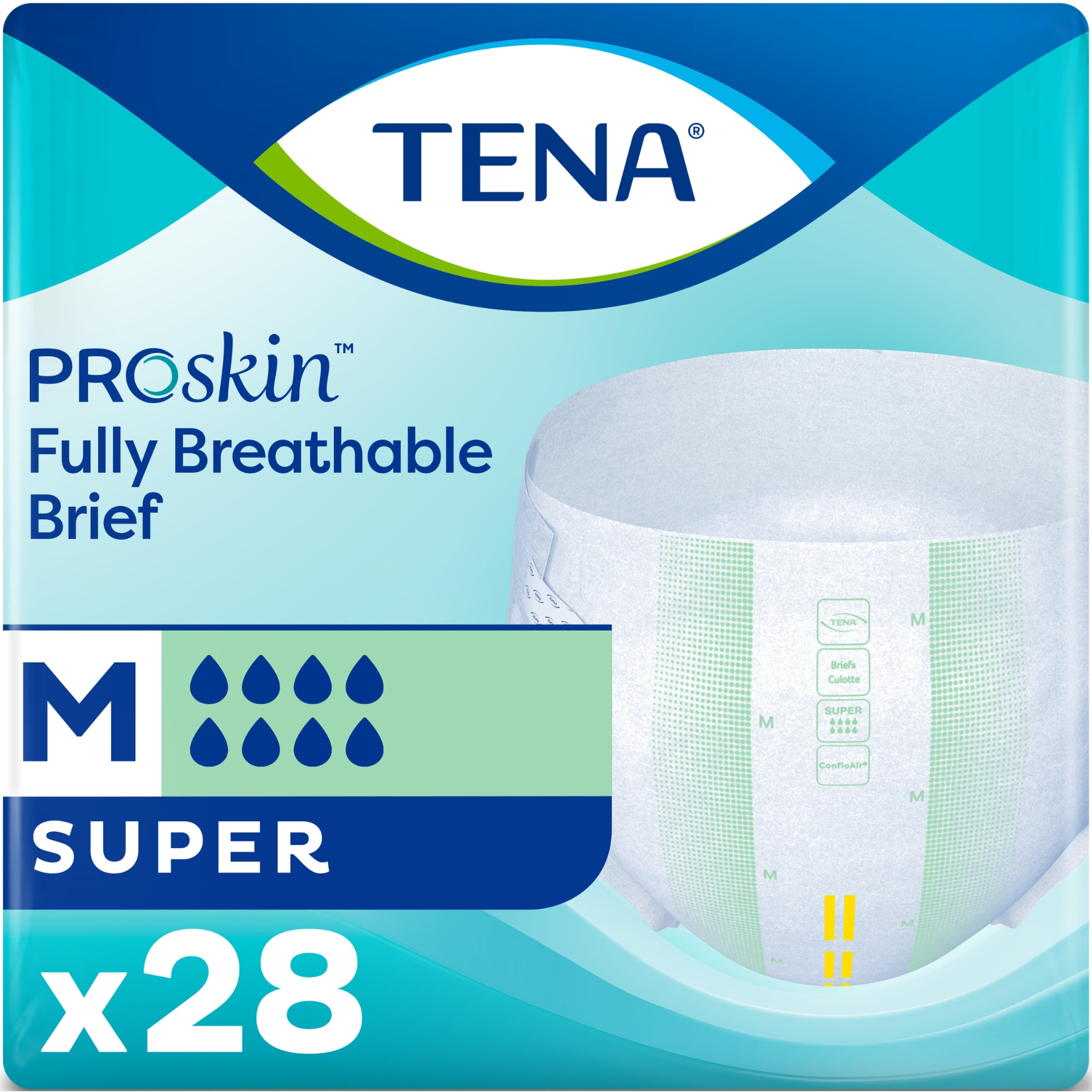 TENA ProSkin Super Adult Incontinence Brief, Heavy Absorbency