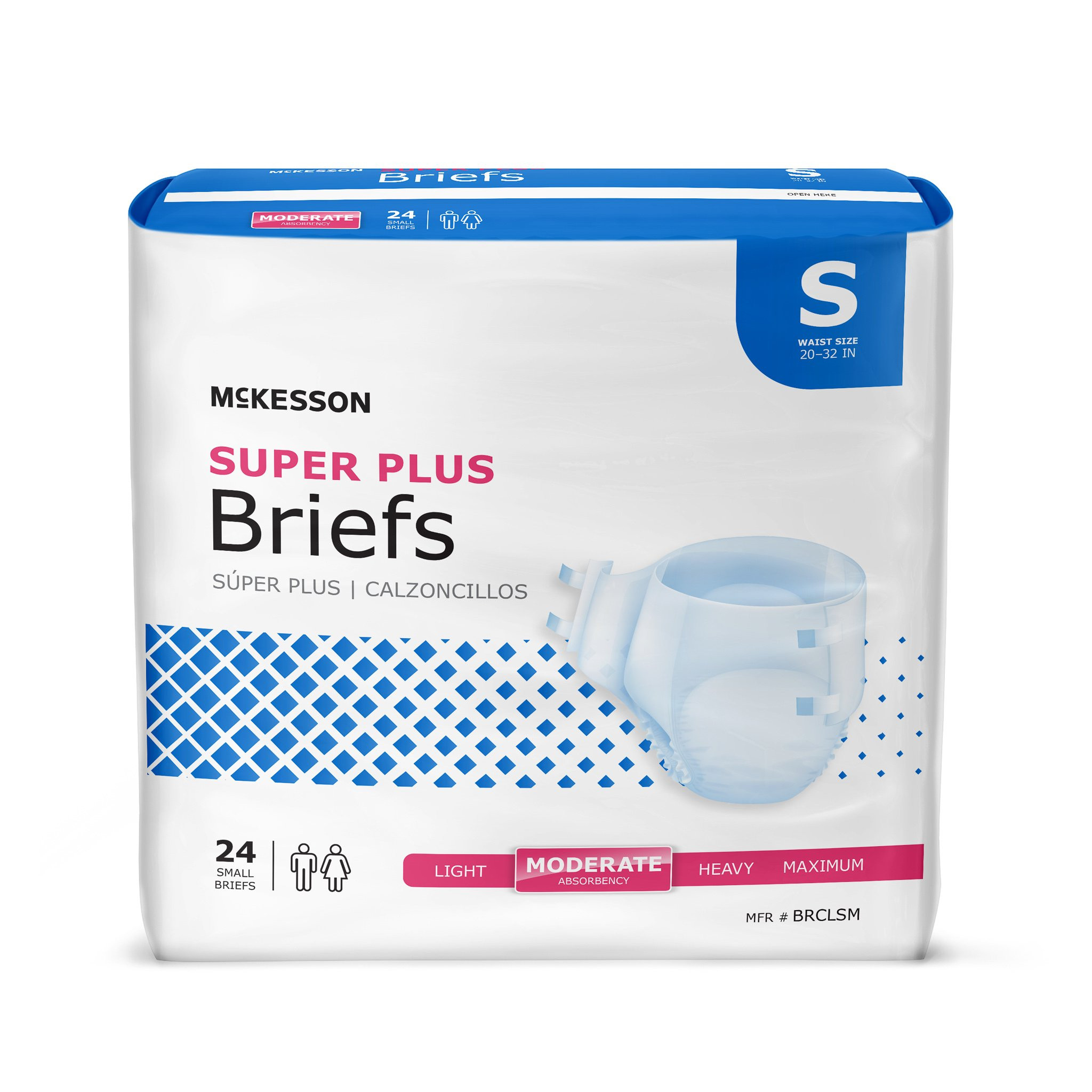 McKesson Super Plus Adult Diapers with Tabs, Moderate