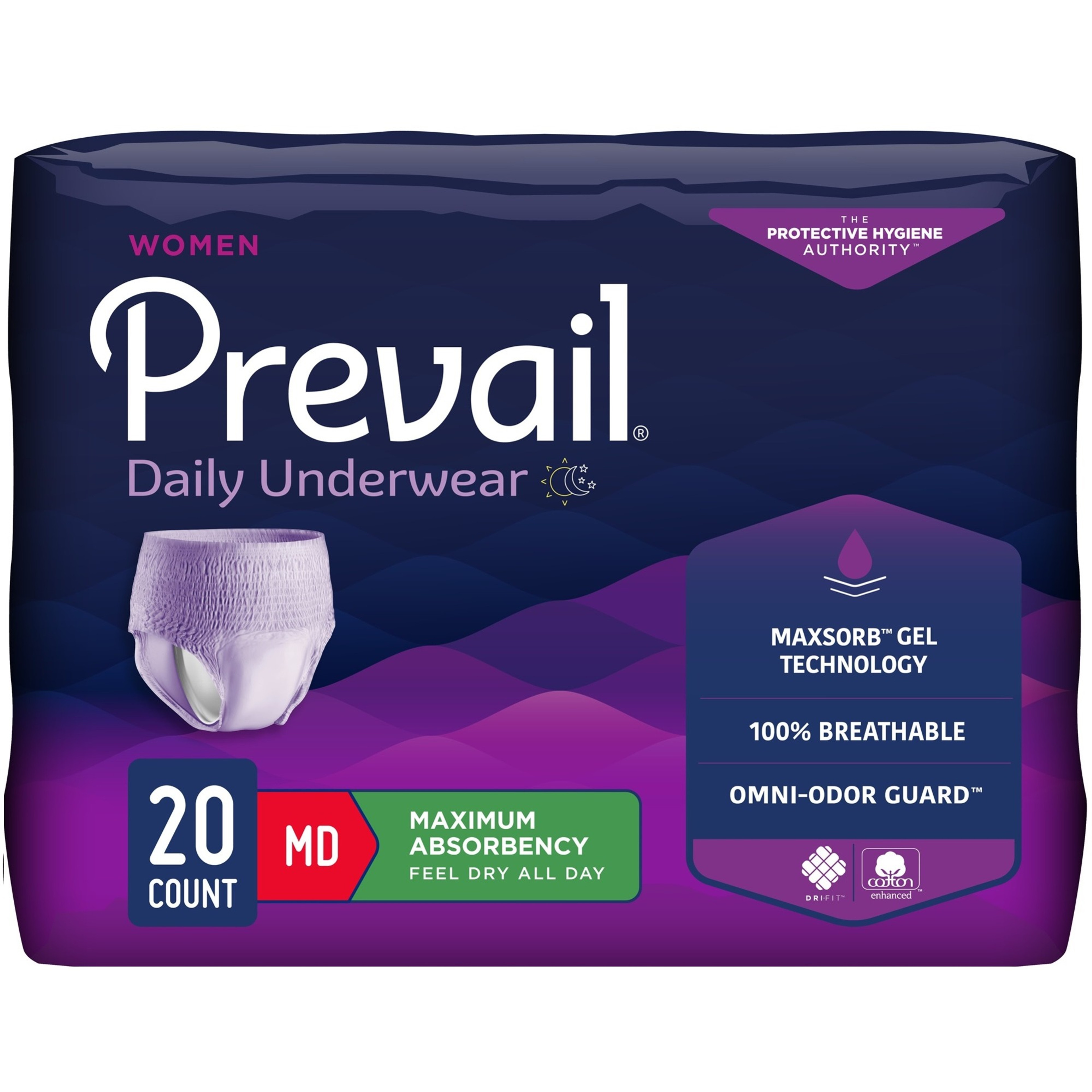 Prevail Adult Incontinence Protective Pull-Up Underwear for Women, Maximum Absorbency