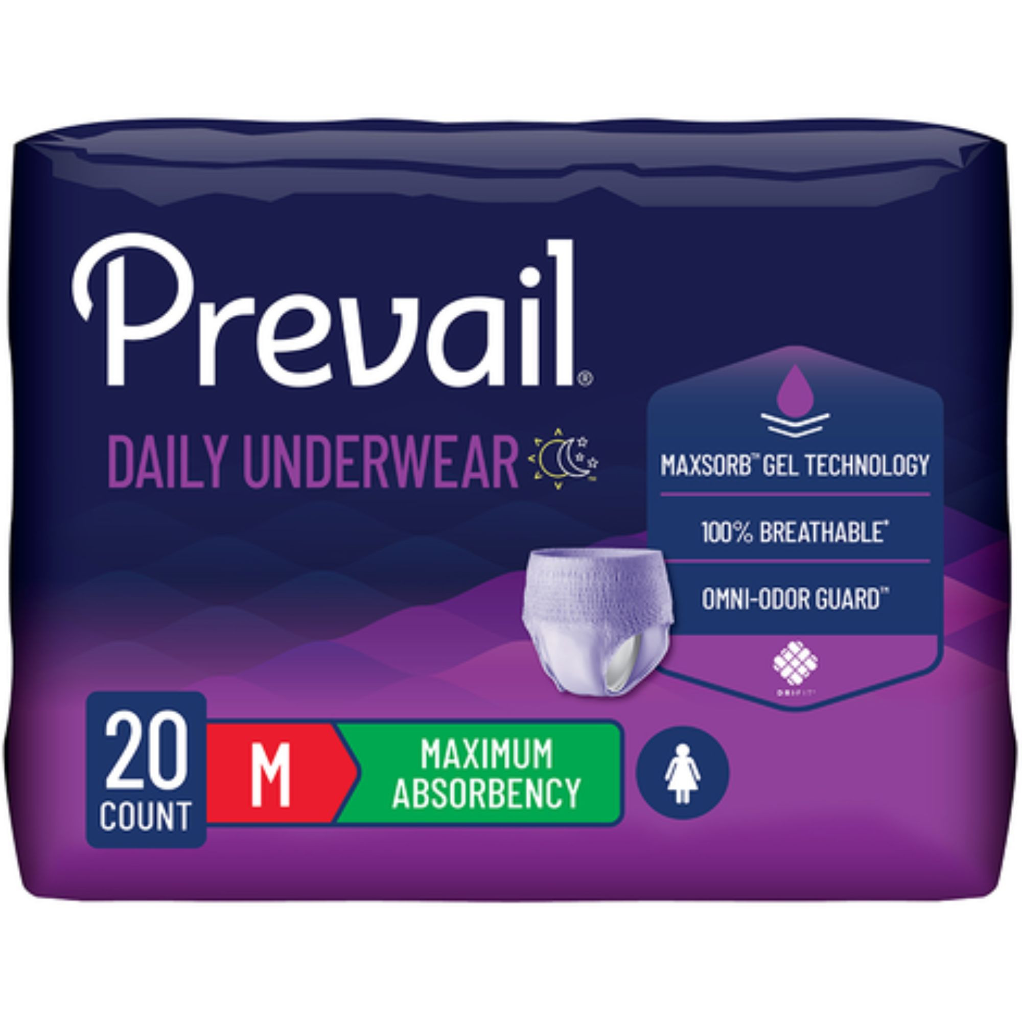 Prevail Adult Incontinence Protective Pull-Up Underwear for Women, Maximum Absorbency