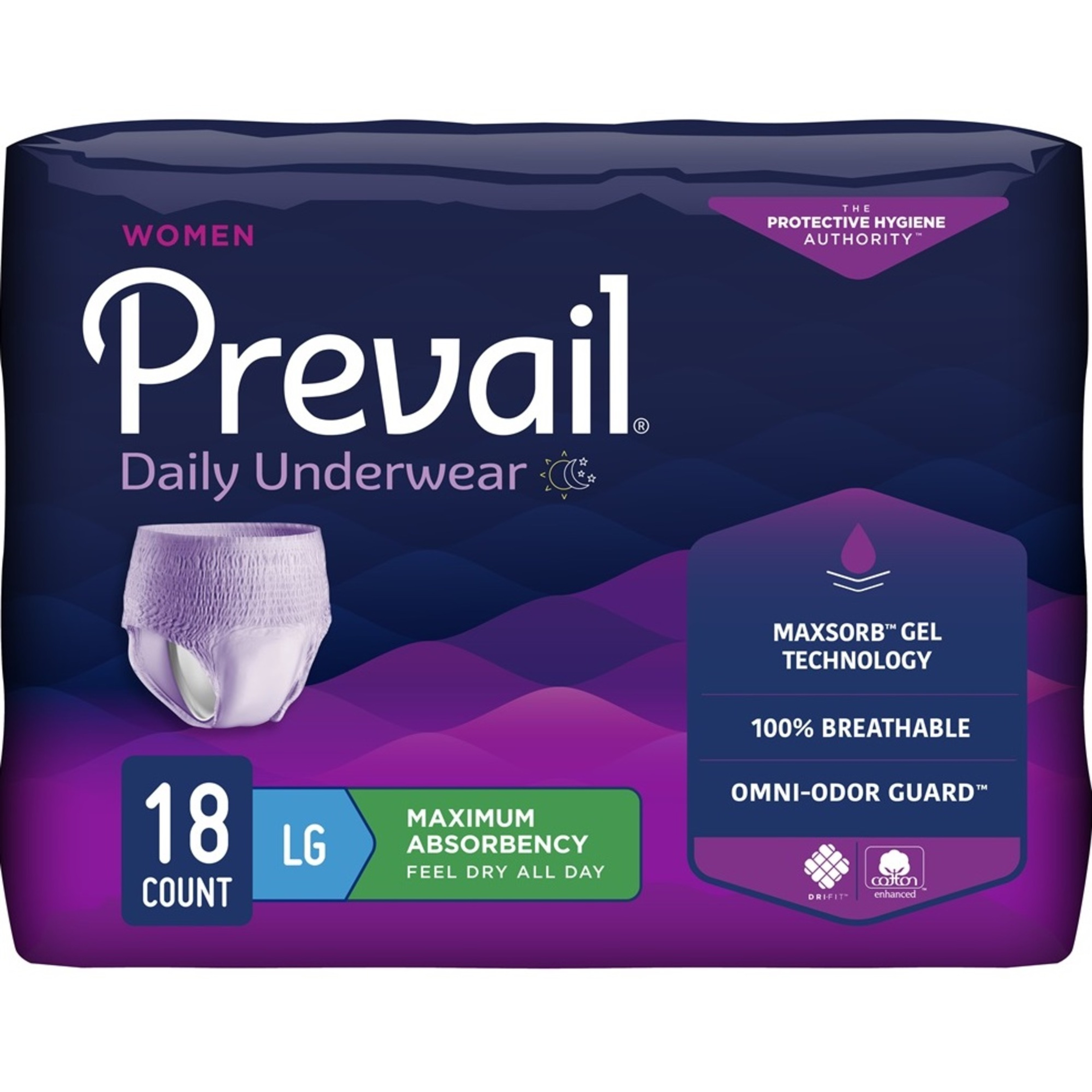 Prevail Adult Incontinence Protective Pull-Up Underwear for Women, Maximum Absorbency